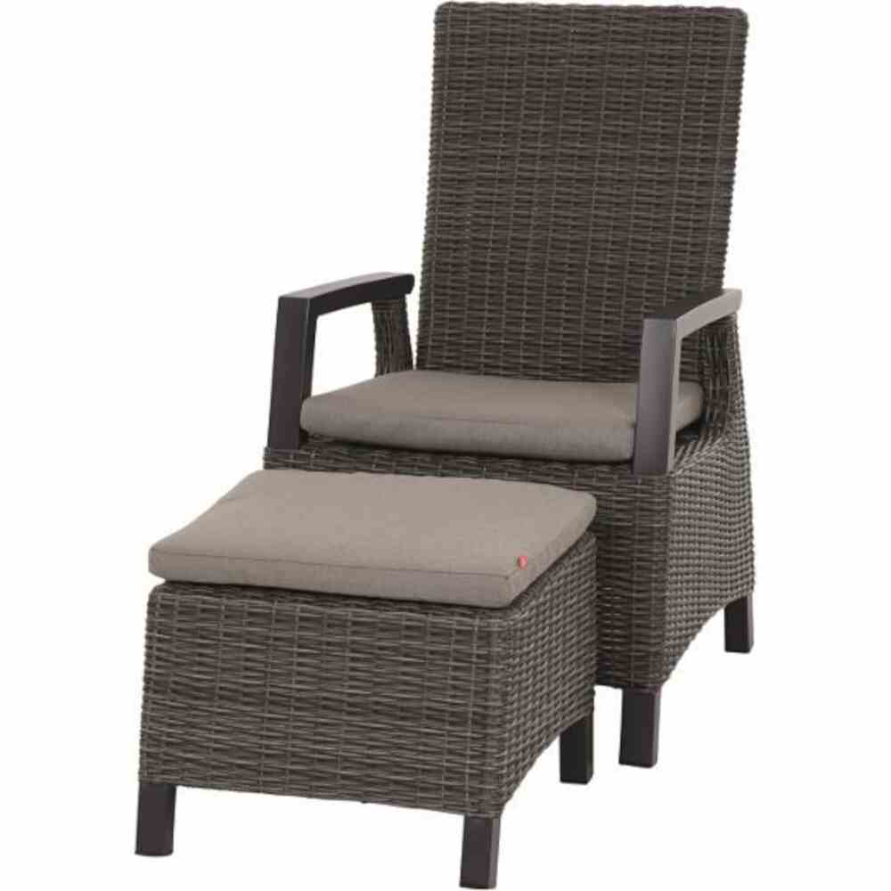 Dining-Hocker CORIDO mit Gardino Geflecht in charcoal grey