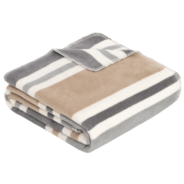 Ibena Jacquard-Decke BARNSLEY 150x200cm in Farbe beige/grau
