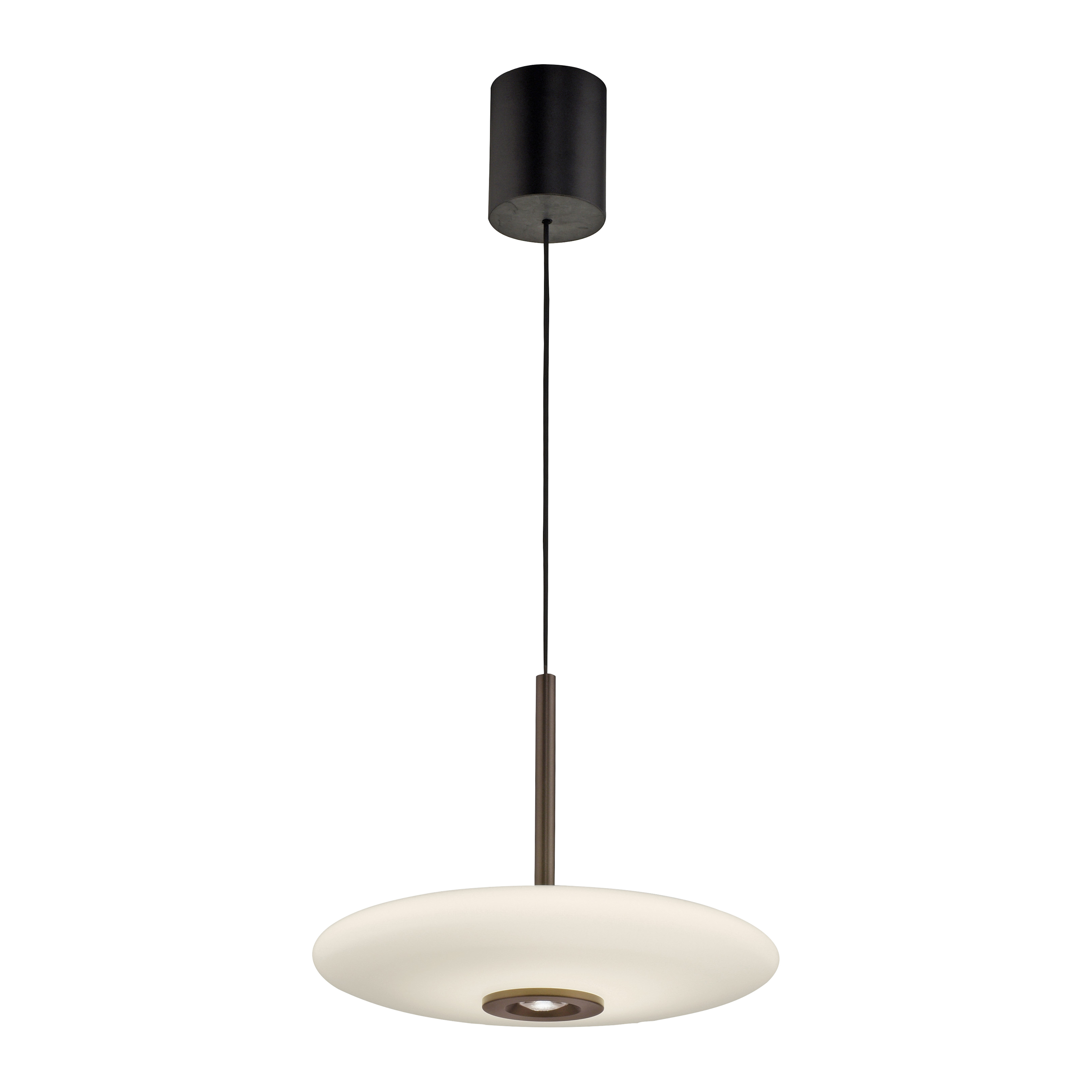Paul Neuhaus LED-Pendelleuchte PURE E-VITRUM 2-flammig in Farbe dark-metal brown, hängelampe, deckenleuchte, außenloser schirm?, plattenleuchte, dekorlampe
