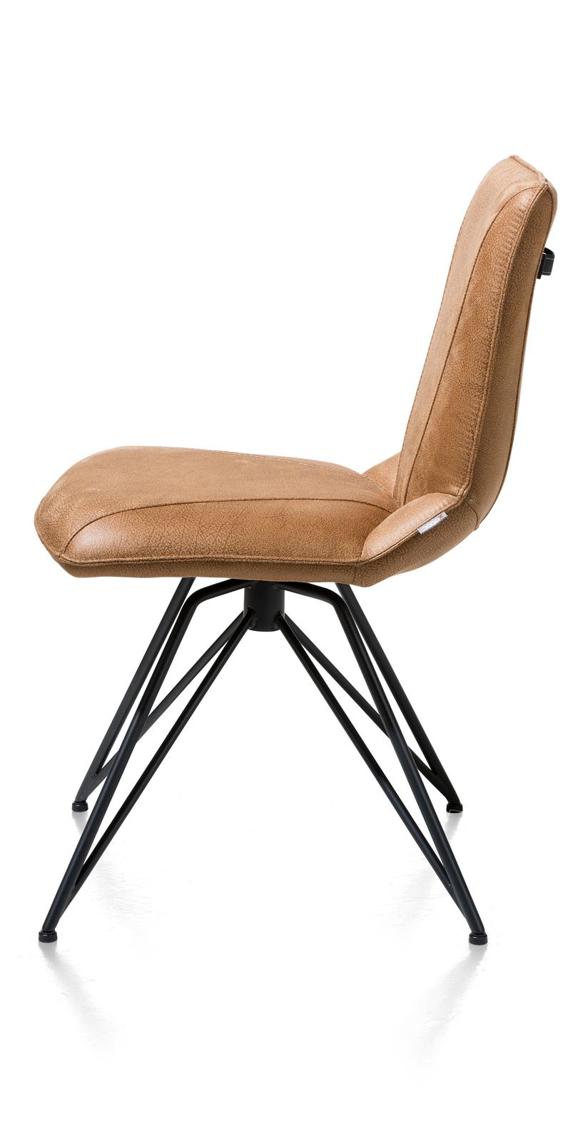 XOOON Stuhl Mac in Stoff cognac