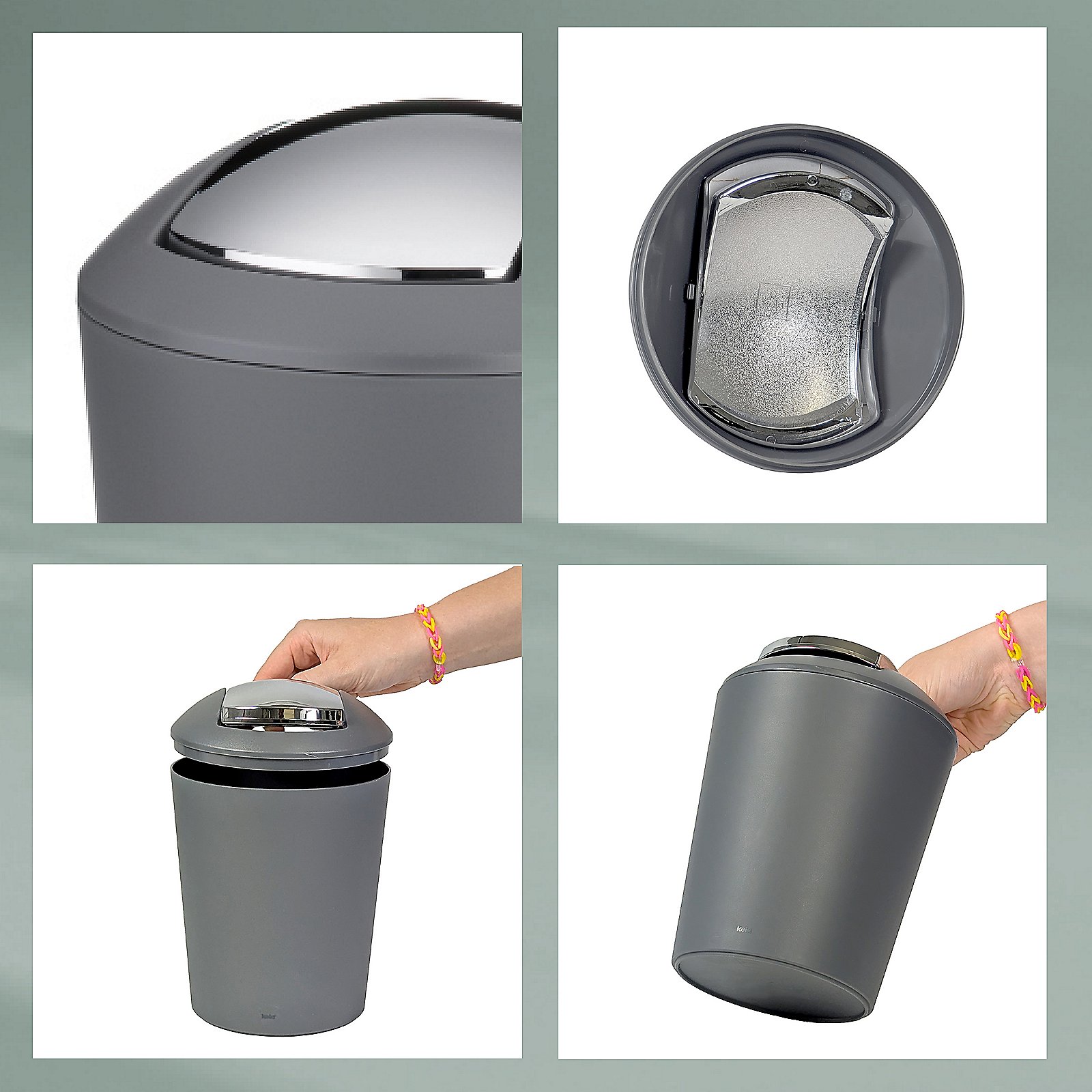 Kela Schwingdeckeleimer Marta MARTA in , Zinn, Flasche, Shaker, Können