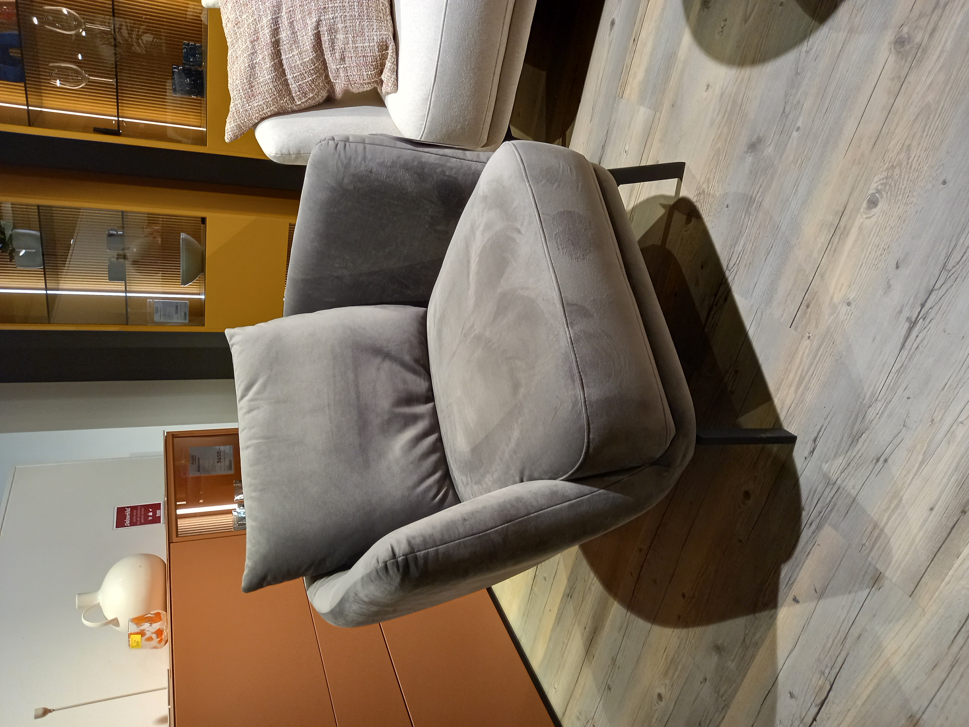 SCHÖNER WOHNEN-Kollektion Sessel PEARL in Stoff Velvet stone