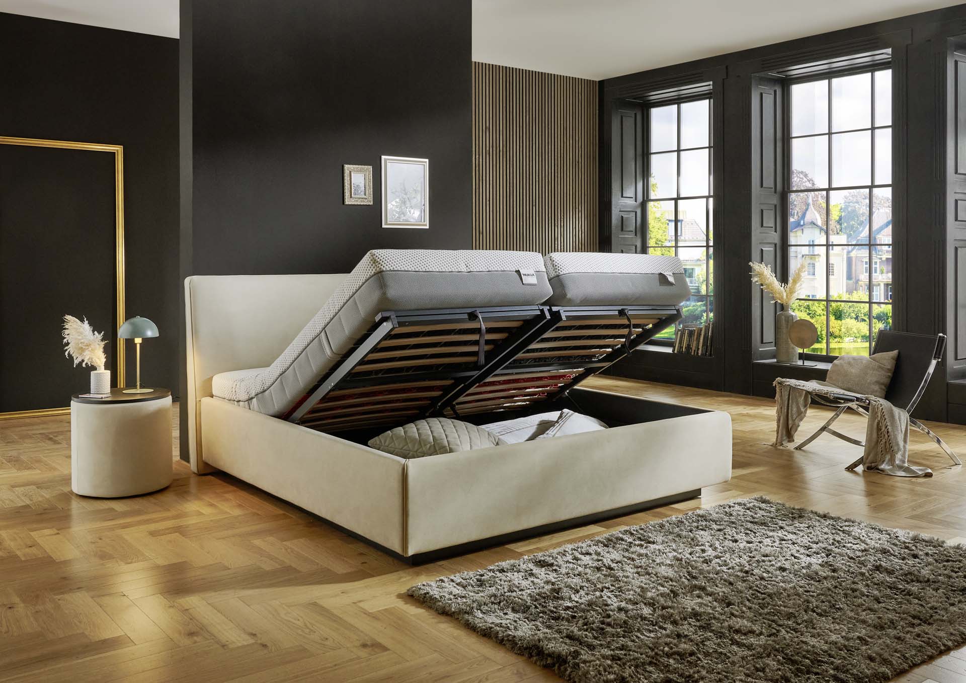 Hukla Comfortbetten Polsterbett HU-PB24036 ca. 180x200cm in Stoff Felina natur Hukla Comfortbetten Polsterbett HU-PB24036 ca. 180x200cm in Stoff Felina natur, Dekoration für Zuhause, Bett, Mobiliar