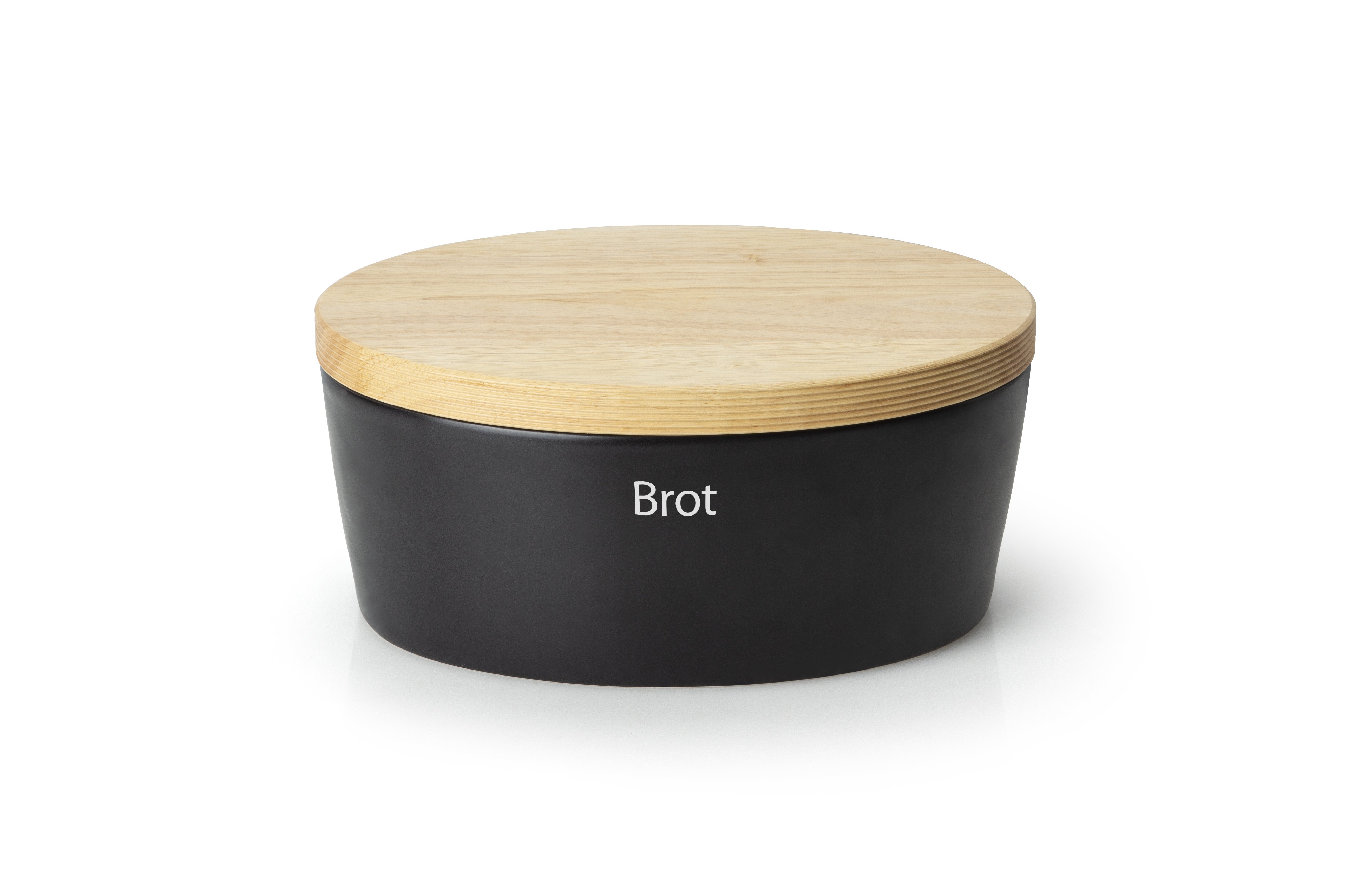 Continenta Brottopf in Keramik Schwarz, Oval