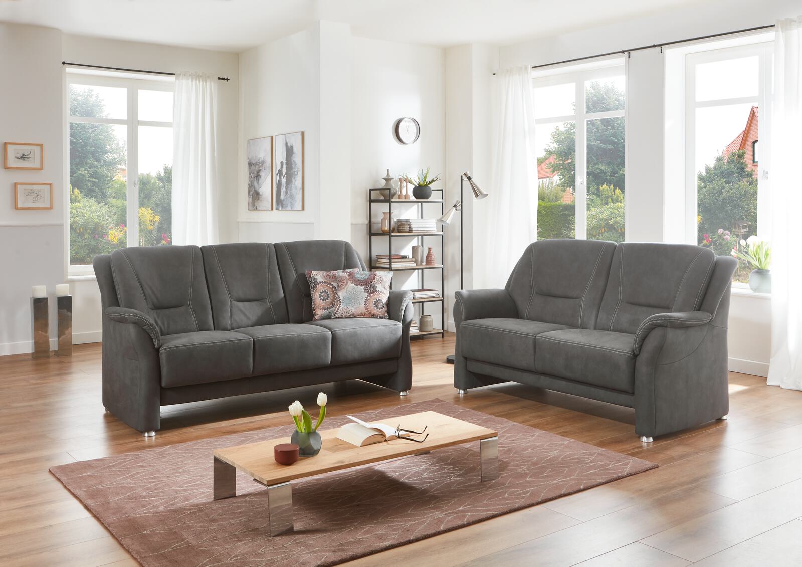 OrthoSedis 3-Sitzer OS-PP1113 in Stoff Feeling grey
