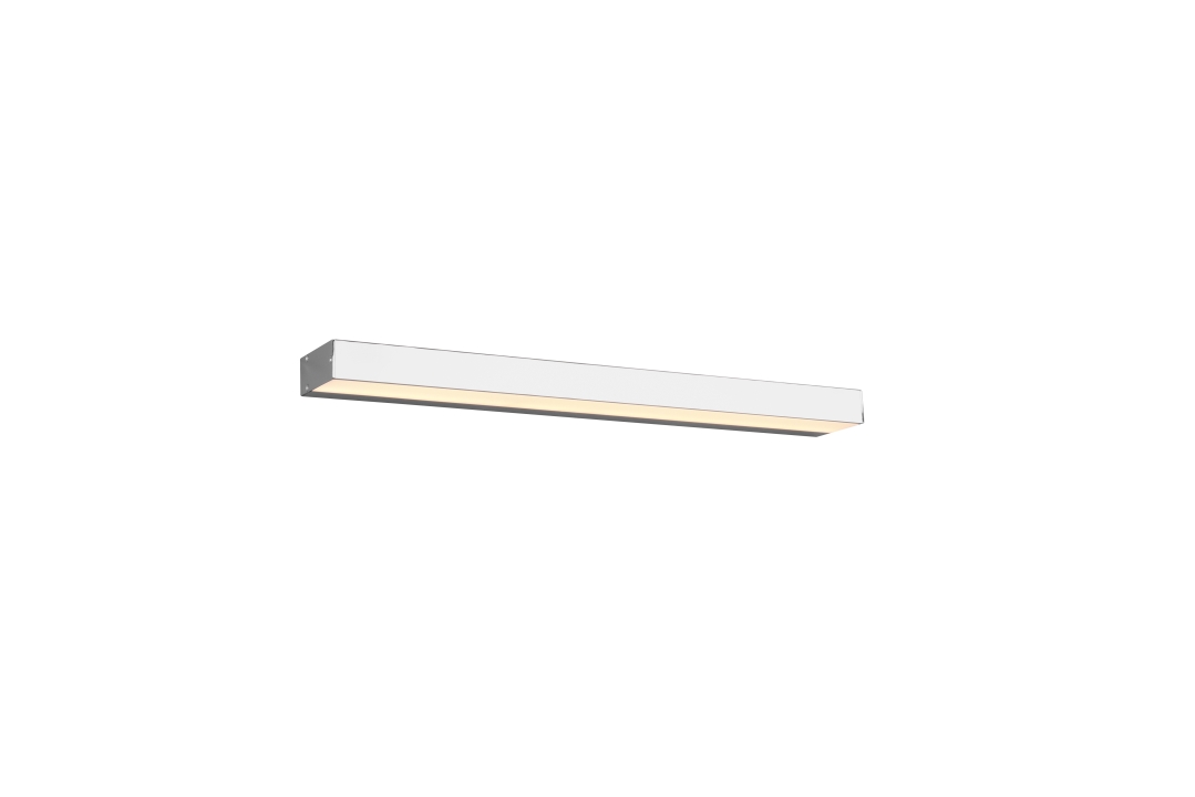 Trio LED-Wandleuchte ROCCO in chrom, Glas Acryl weiß
