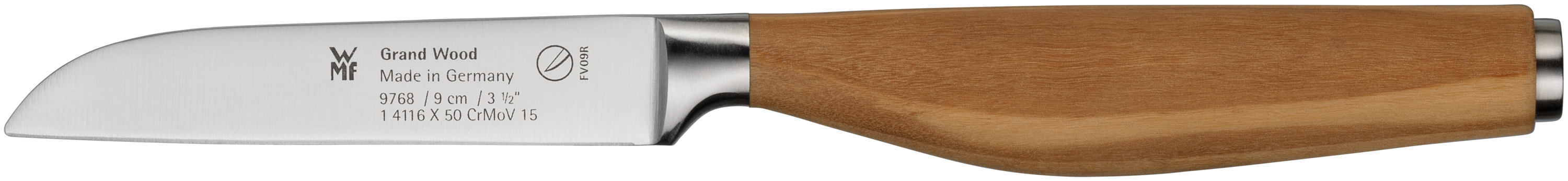 WMF Grand Wood Gemüsemesser, 9 cm in hellbraun