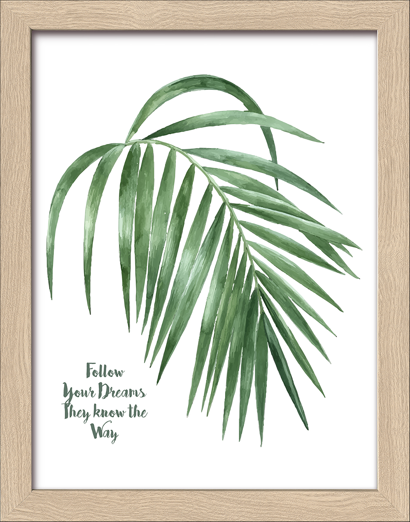 ProArt Framed-Art Slim Scandic 19x24cm Green Plant Leaf III