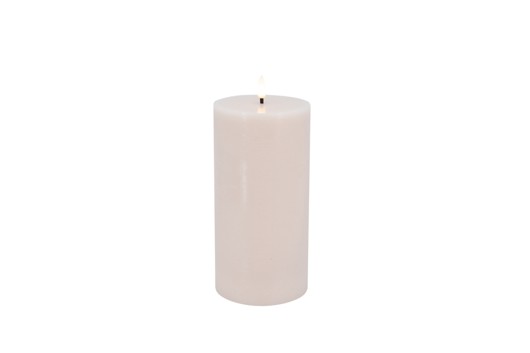 LED-Stumpenkerze SUMMER in Rosa / Pink L.C. Wholesaler LED-Stumpenkerze SUMMER ca. Ø 10, H 20cm in Summer pink rustik