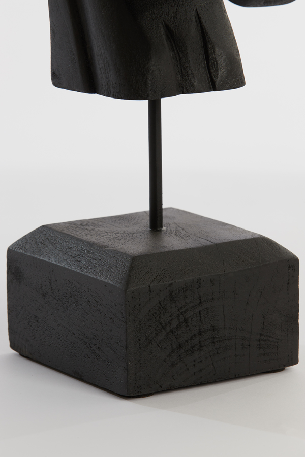 Ornament HORSE in Holz matt schwarz