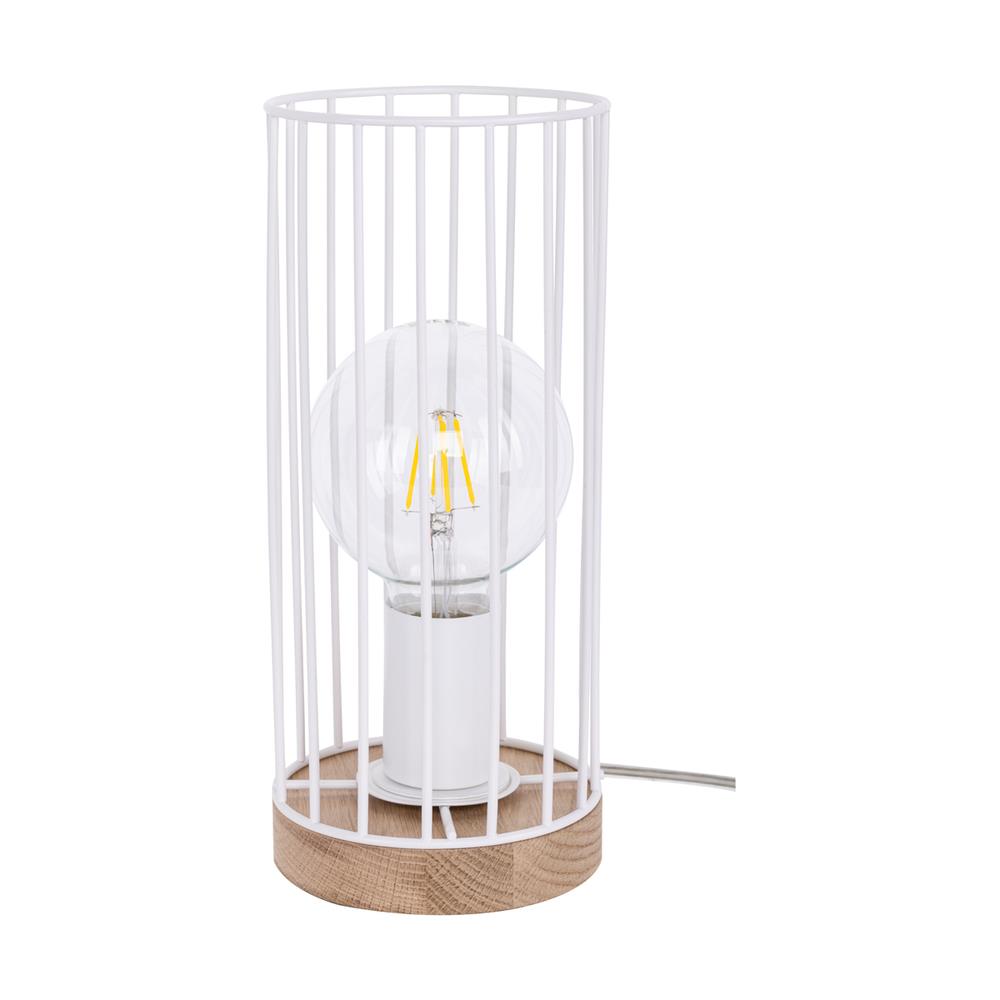 Spot Light Tischleuchte Sarina ca. 13cm in Weiss/Eichenholz