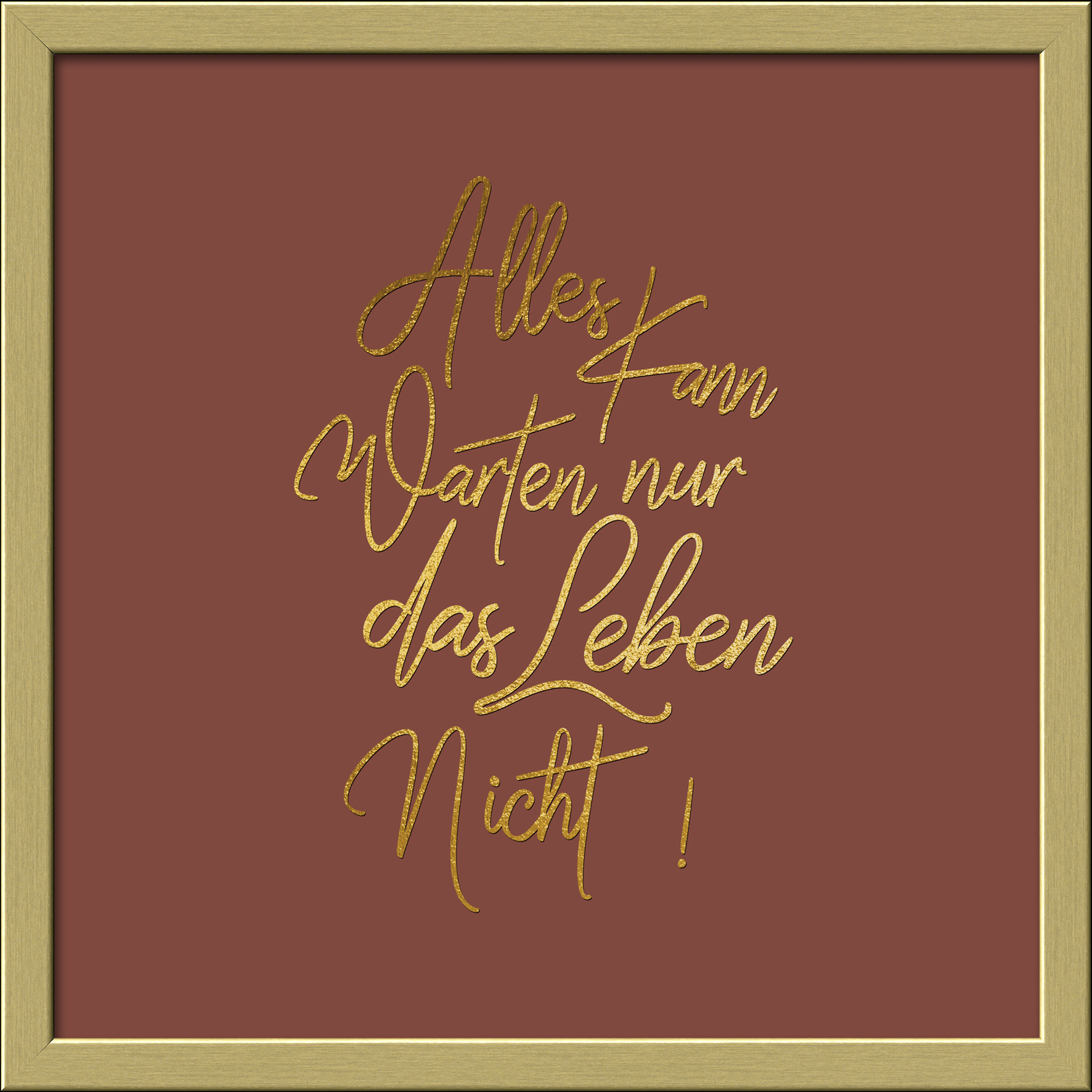 ProArt Framed-Art Slim Scandic 33x33cm Alles Kann Warten