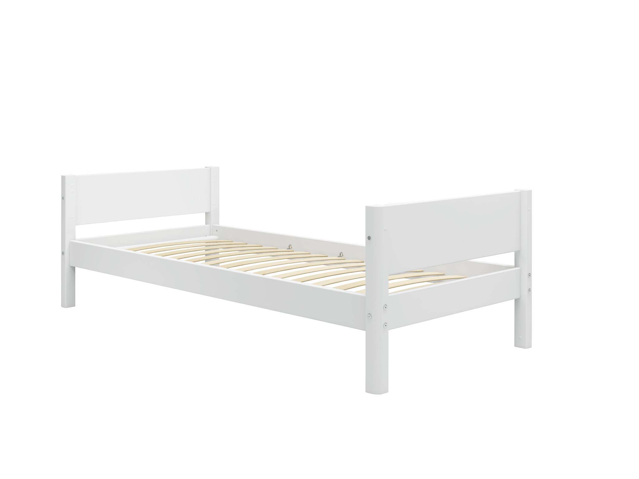 Flexa Einzelbett White, ca. 90 x 200 cm in weiß inkl. Lattenrost