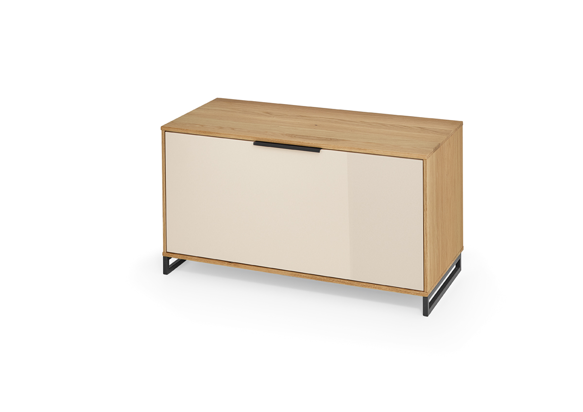 Voss Möbel Garderobenschrank LEONA B/H/T ca.86x47x40cm in Eiche bianco/Balkeneiche furn.