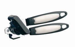 GEFU Zangen-Dosenöffner ZENGA in Farbe schwarz/silber, Kaufäufer?, Schanier?