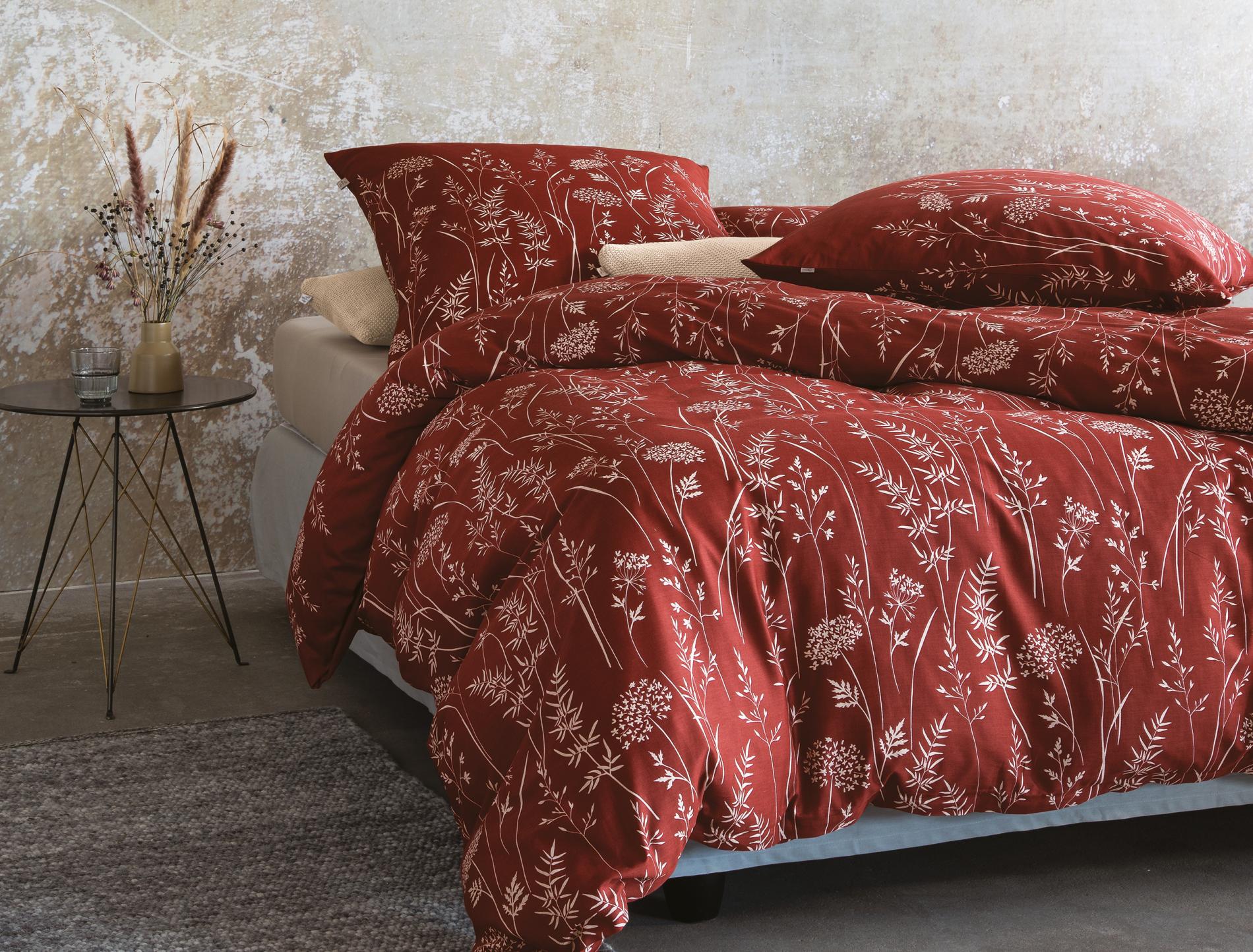 Irisette Mako-Satin Bettwäsche VERONA ca. 155x220cm in Farbe rot