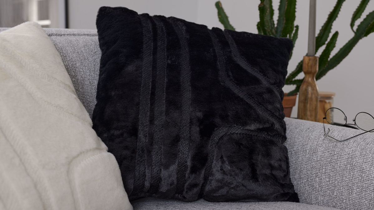 Interliving Zierkissenhülle IL-9125 ca. 50x50cm in Farbe Schwarz
