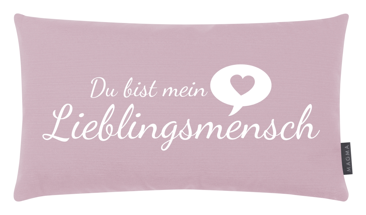 Magma Heimtex Kissen LIEBLINGSMENSCH ca. 30x50cm in Farbe altrose