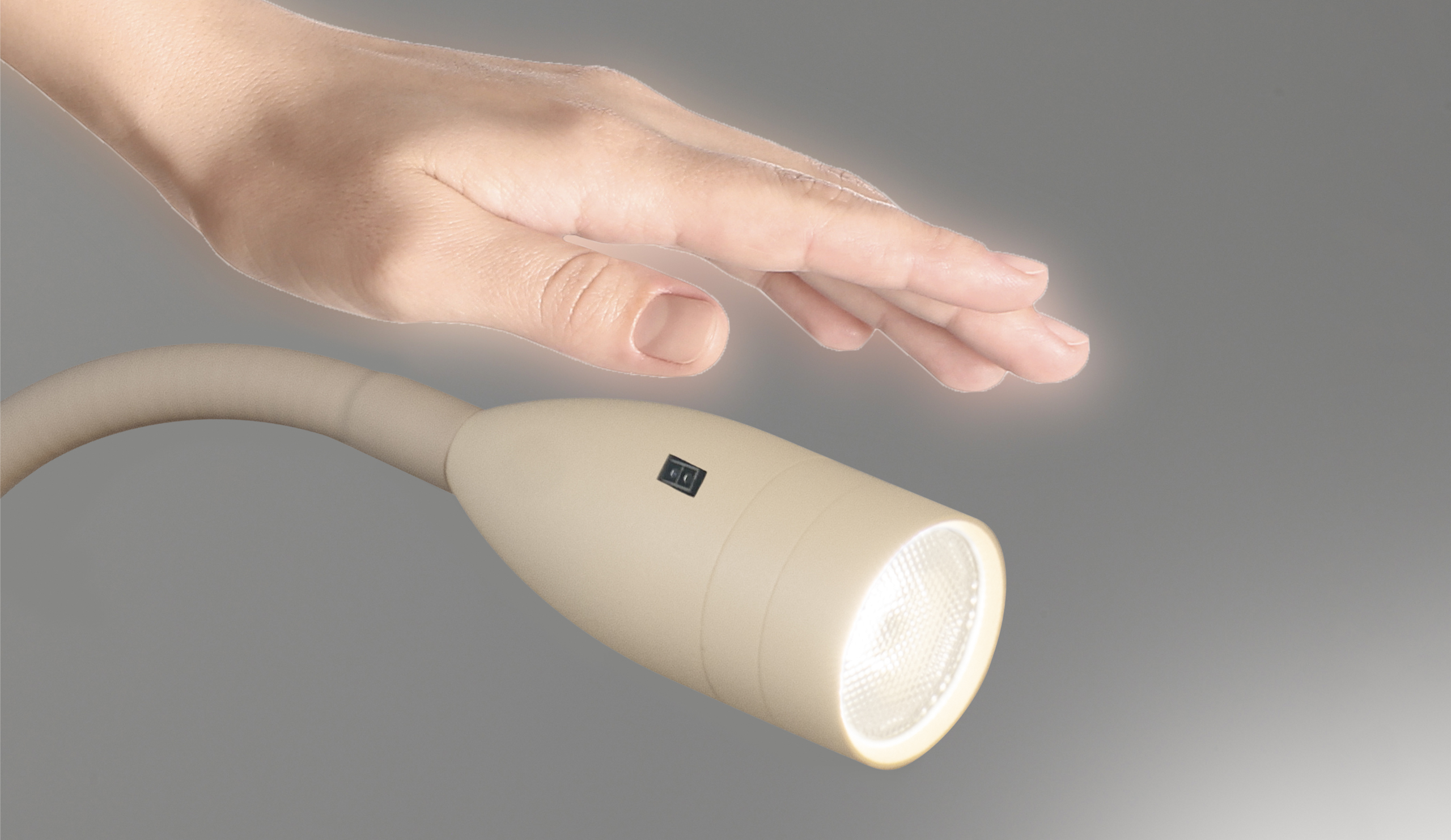 Fischer & Honsel LED-Wandspot flex STEN 1-flammig in Farbe Metall sandfarbig, Lampe