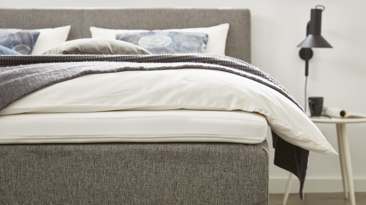 Comfortmaster Boxspringbett 3-Sterne ca. 180 x 200 cm in Stoff grau
