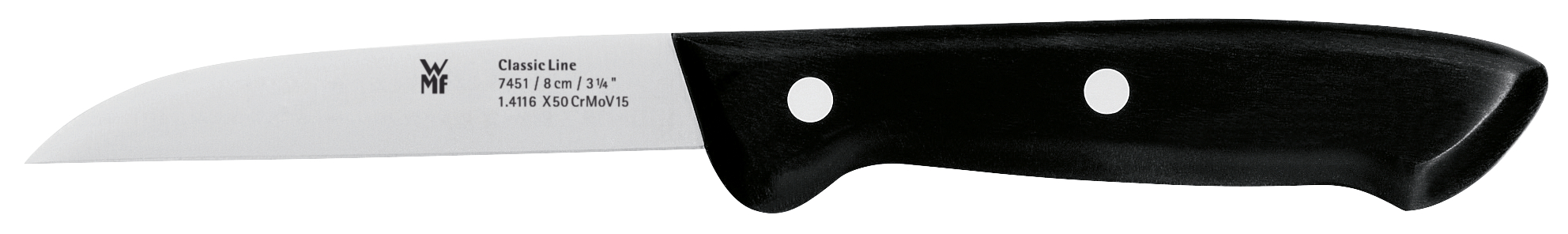 WMF Classic Line Gemüsemesser, 8 cm in schwarz