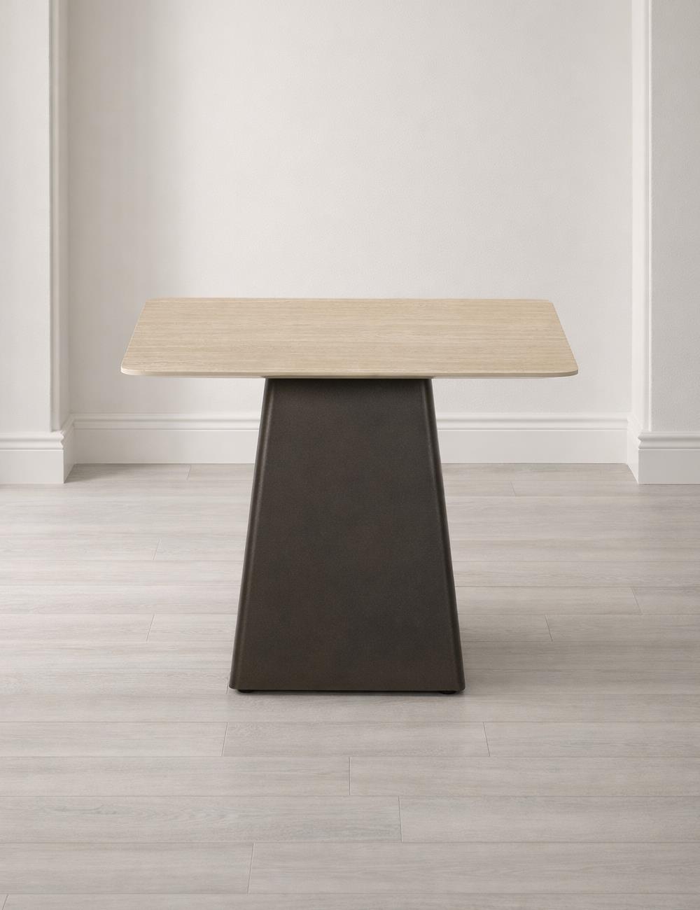 COCO MAISON Milly beistelltisch h44cm , Beistelltisch, Holzplatte, Holztisch, Kaffee-/Couchtisch, Schwarzgrauer Sockel