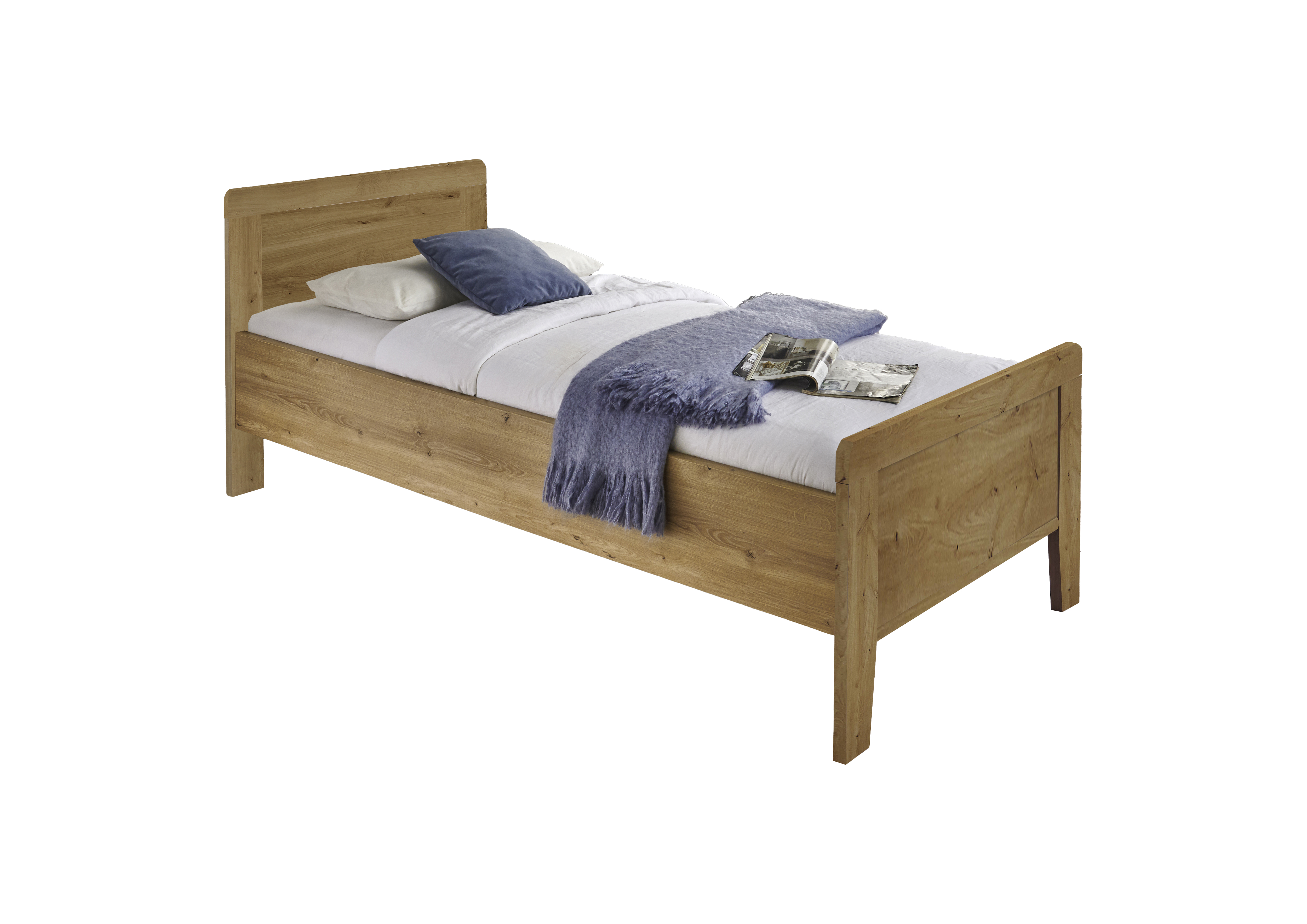 Wiemann Komfortbett BERN ca. 109 x 207 cm in **Bianco Eiche Nachbildung 062