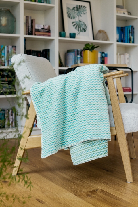 Ibena Jacquard-Decke ANDSCHARA 150x200cm in Farbe grün