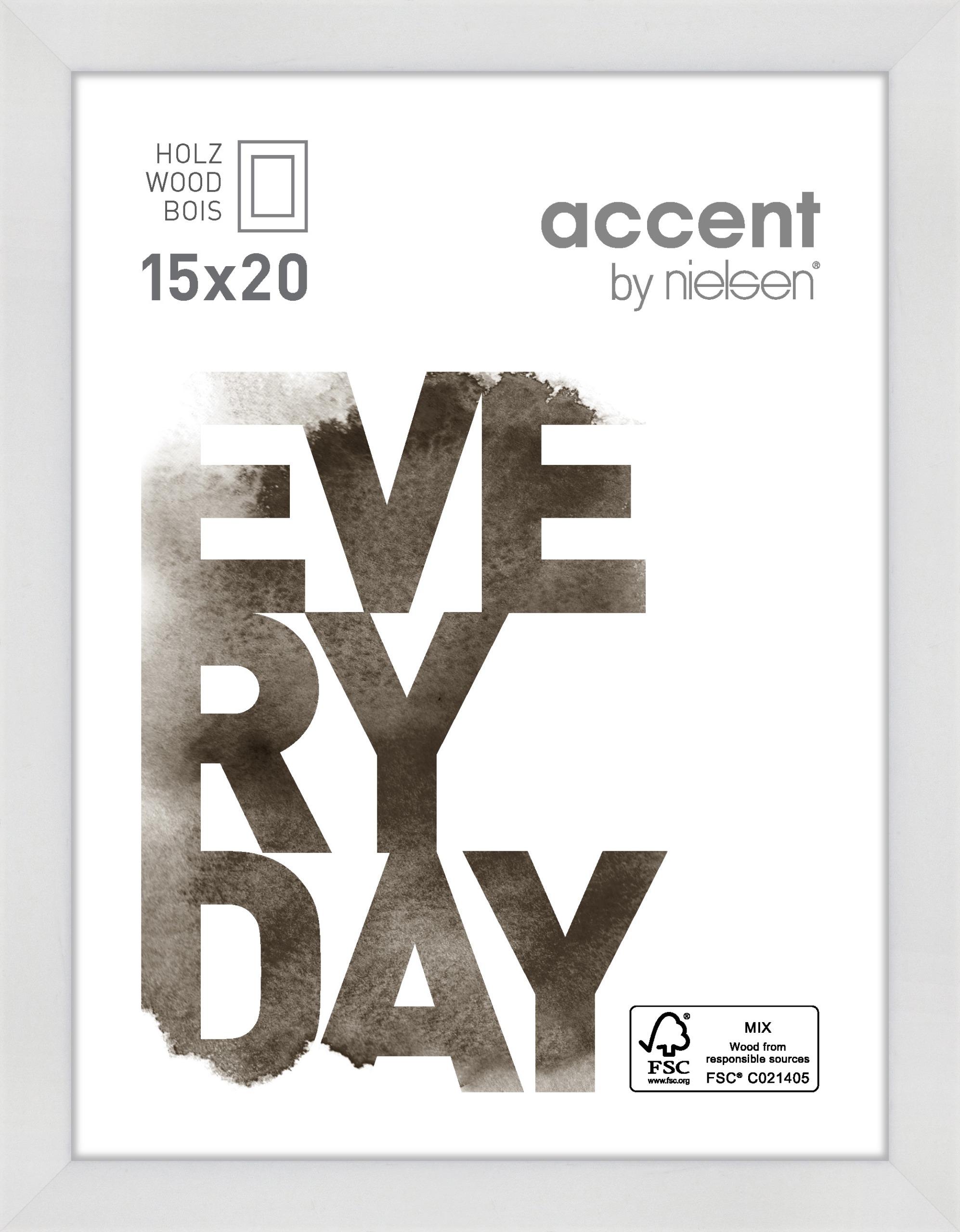 Accent by Nielsen Holz Bilderrahmen Zoom ca. 15x20cm in Farbe White