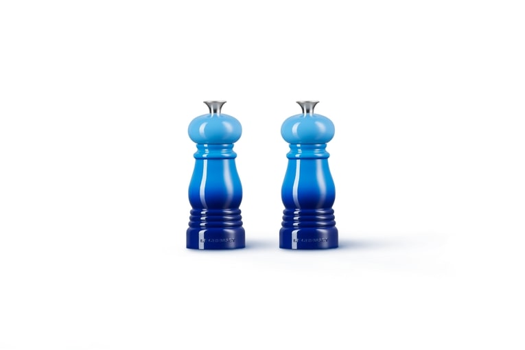 Le Creuset Salz- und Pfeffermühlen Set in Farbe Azure Le Creuset Mühlen-Set Azure Klein