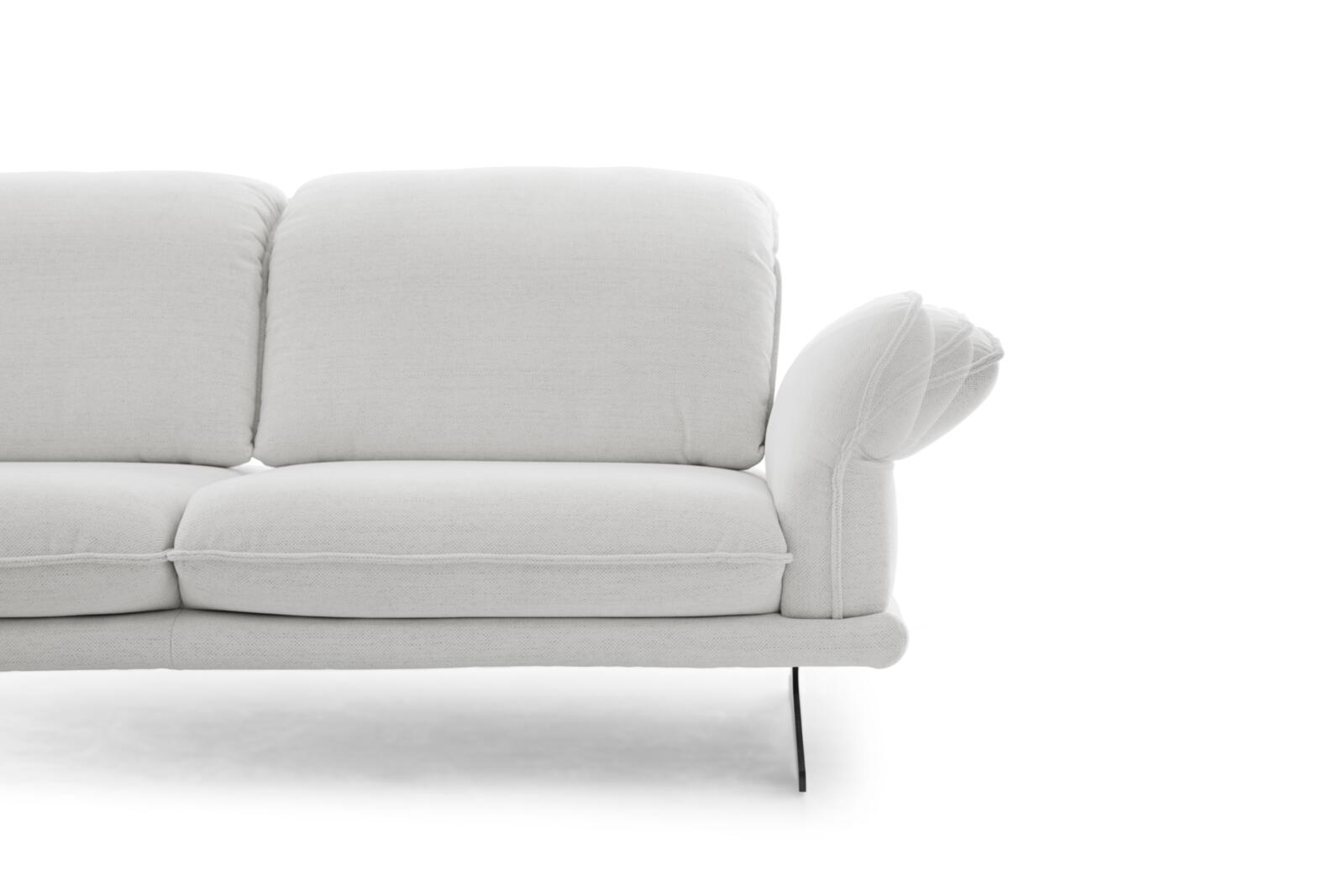 W. Schillig Polstergruppe OLIVIA ca. 303x206cm in Stoff uni snow, Sofa, Couch, Wohnsofa, Ledersofakissen, Beige/helles Grau