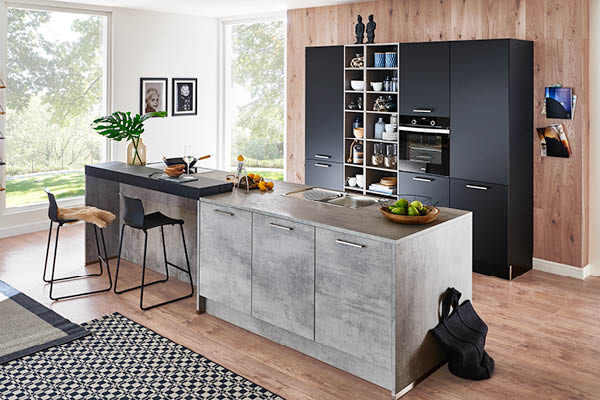 Moderne Küche dunkel Moderne Küche schwarz mit Anthrazit