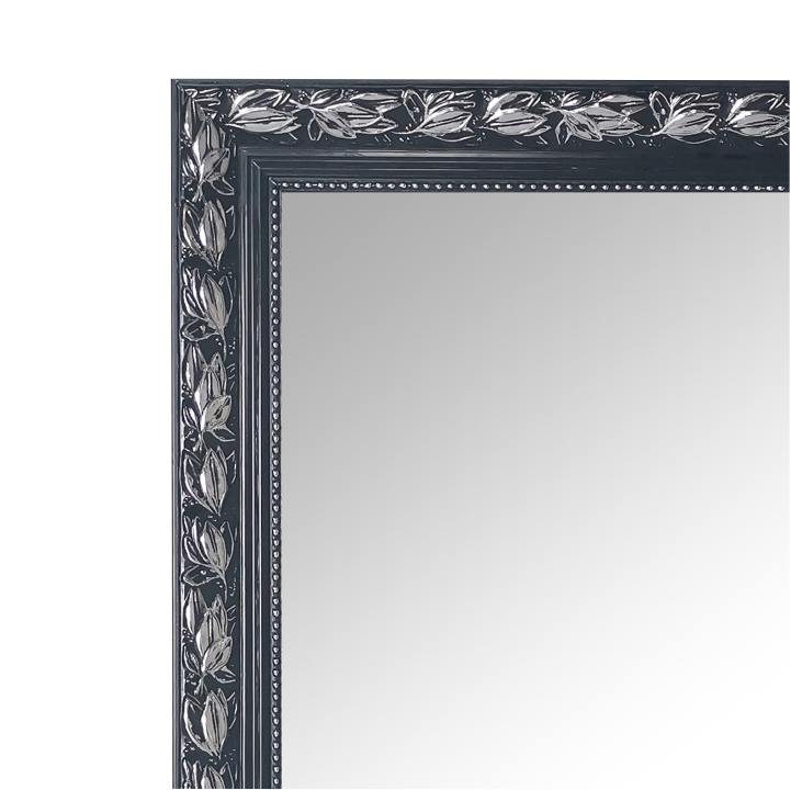 Mirrors & More Spiegel SONJA ca. 55x70cm in Farbe Schwarz-Silber