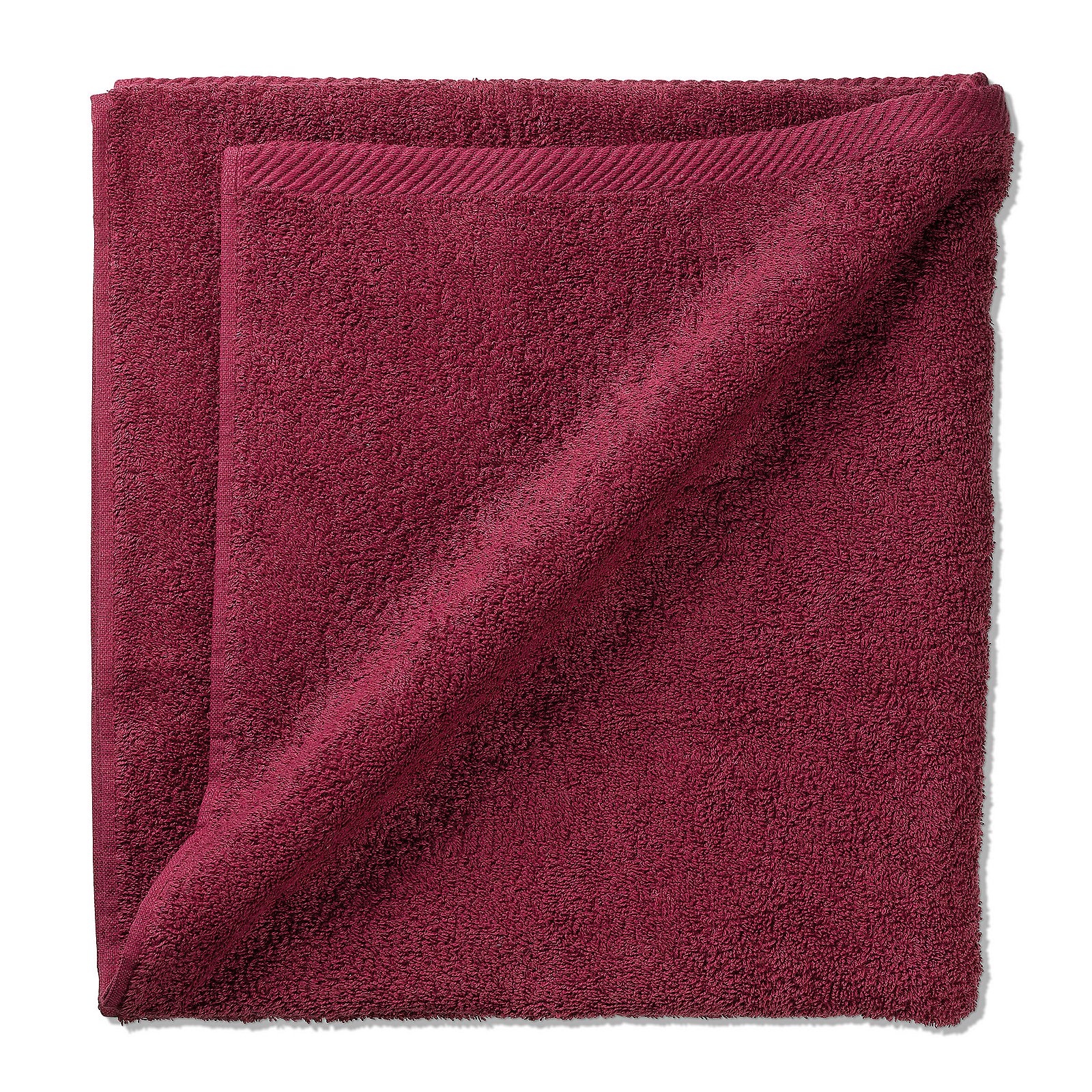 Kela Duschtuch LADESSA in Farbe Himbeerrot, Handtuch, Badetuch, Plüsch, Kordelrand, Bordeaux, Tuch, Handtuch, Bordüre, Farbe-rot, Textiltuch