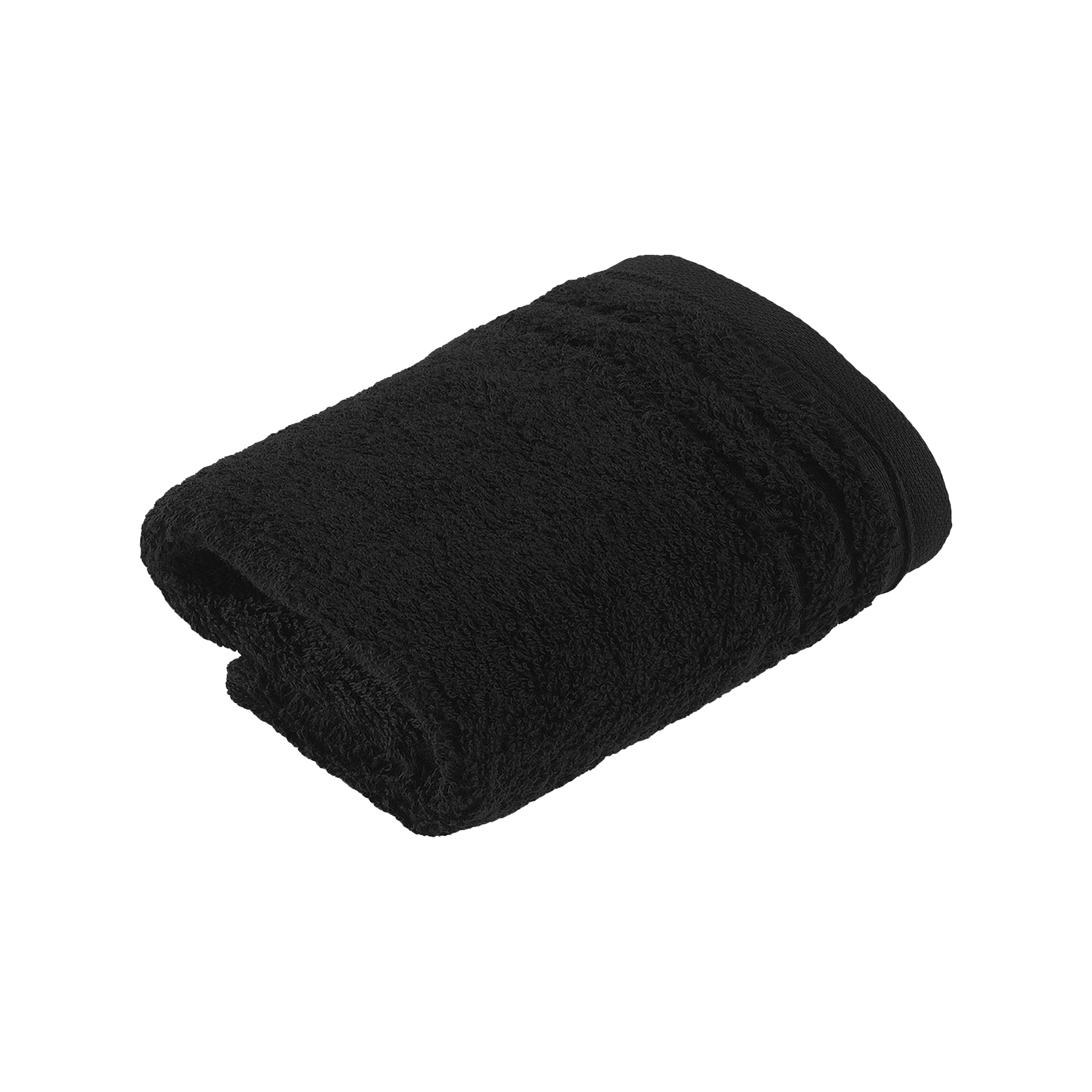 Vossen Seiftuch Vienna Style Supersoft ca. 30x30cm in Farbe schwarz, Handtuch, Frottee, Schwarz, Baumwolle