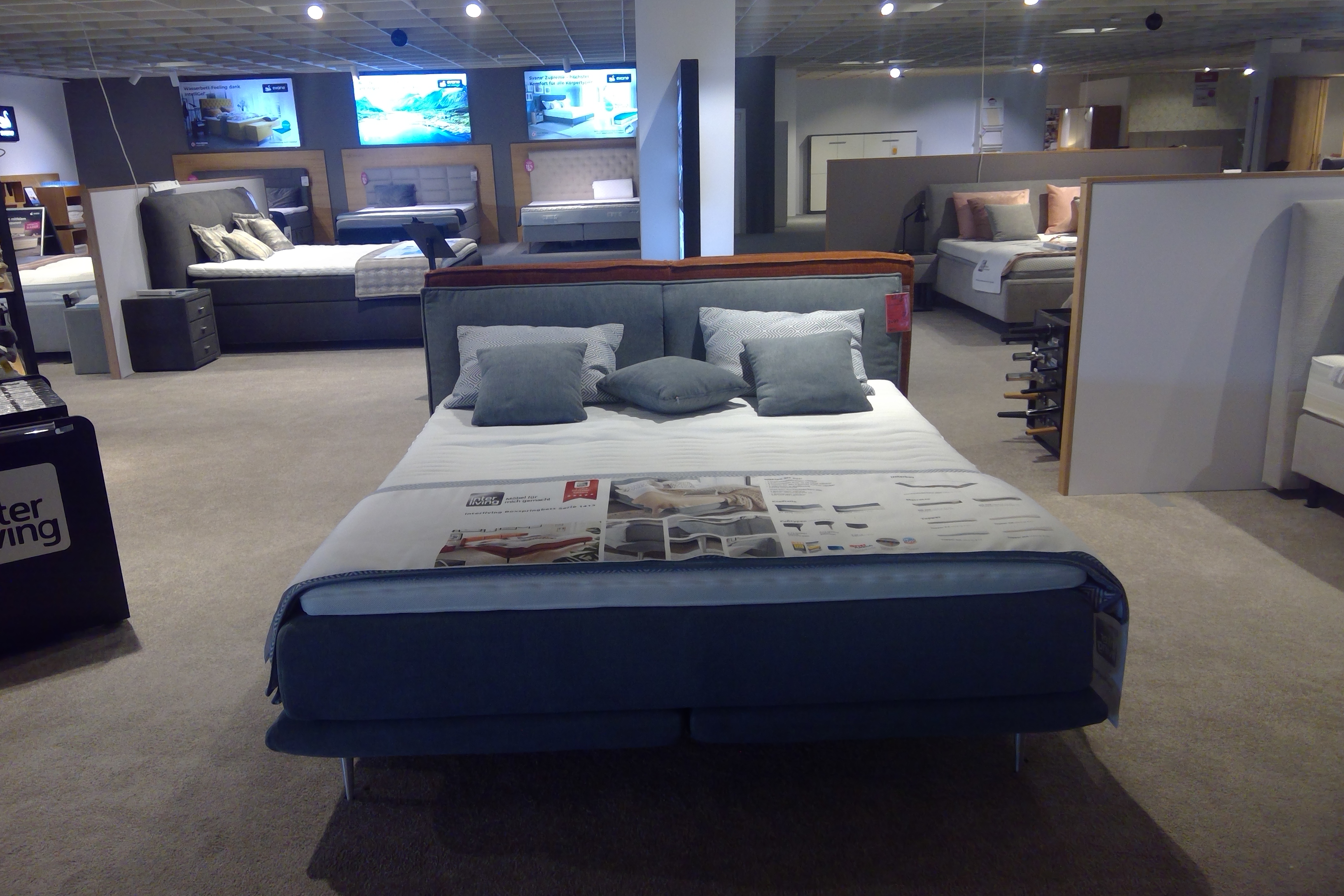Interliving Boxspringbett IL 1413 ca. 180x200cm in Stoff Nele steel