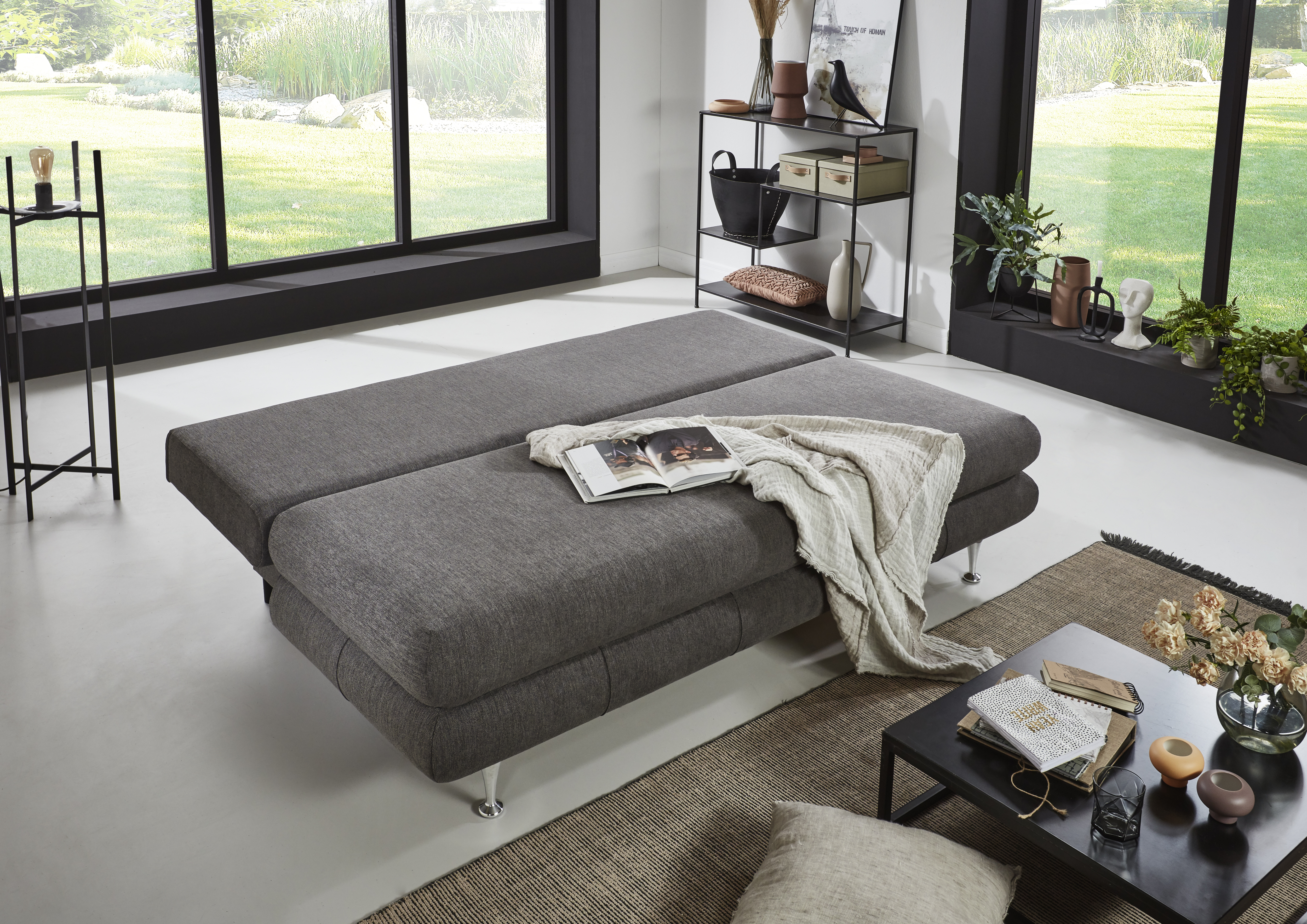 Sun Garden Schlafsofa BENFELD ca. 140x188cm in Stoff taupe