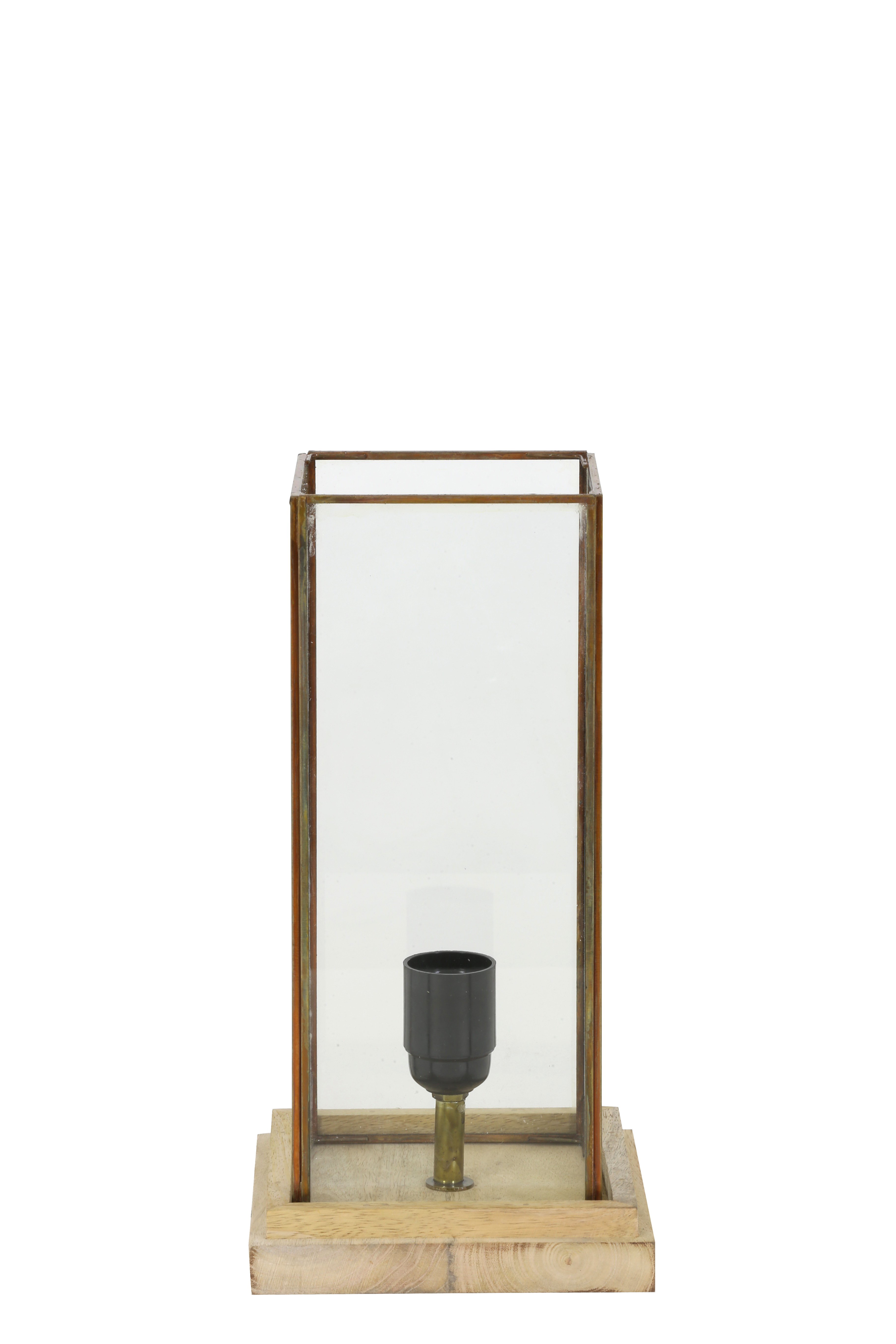 Light & Living Tischleuchte BILLUND in Glas, Holzfarben Light & Living Tischleuchte BILLUND in Glas, Holzfarben