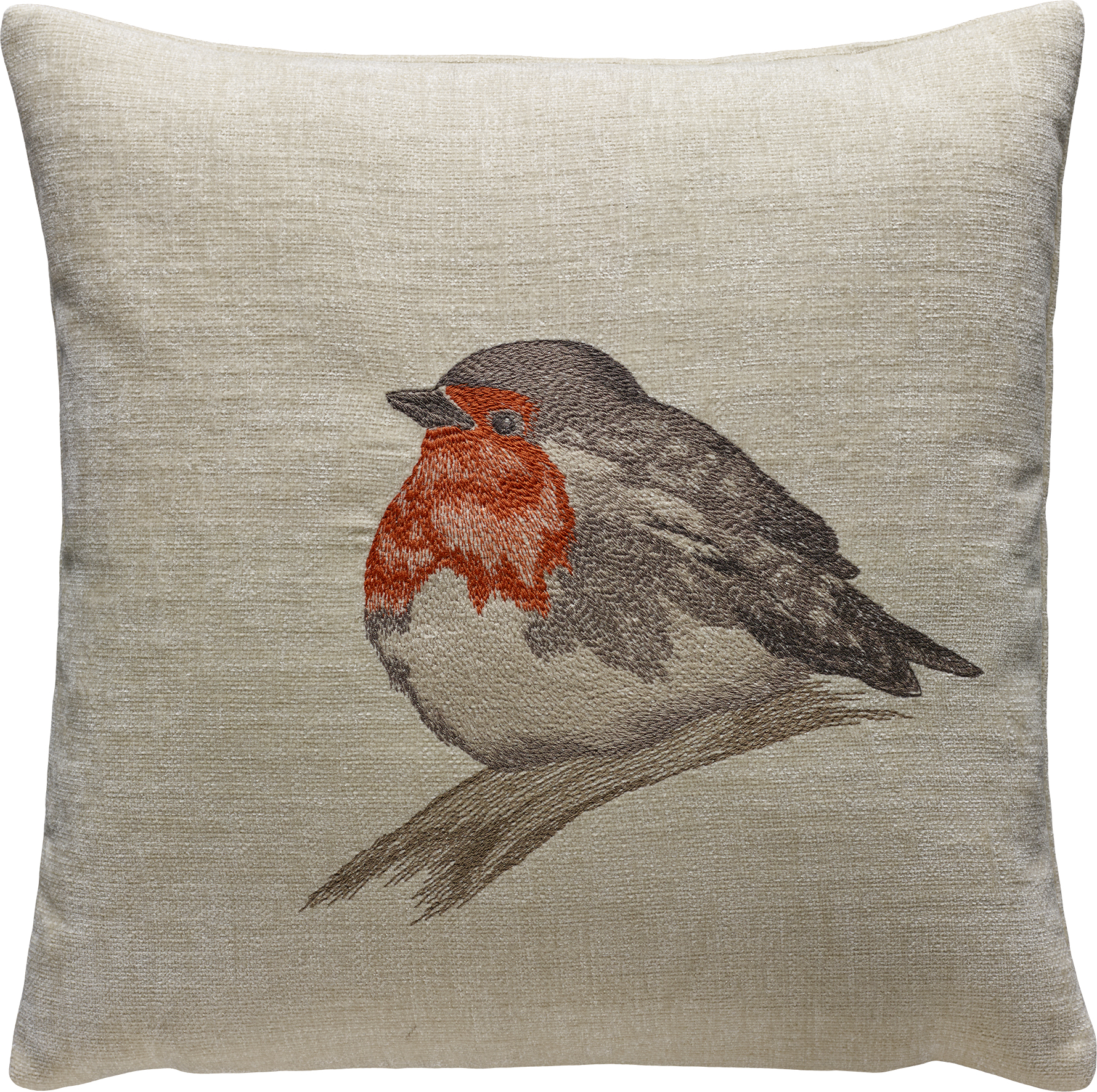 Sander Kissenhülle ROBIN ca. 40 x 40cm in Farbe oyster, Kissen, Dekoration für Zuhause, Tier, Vogel