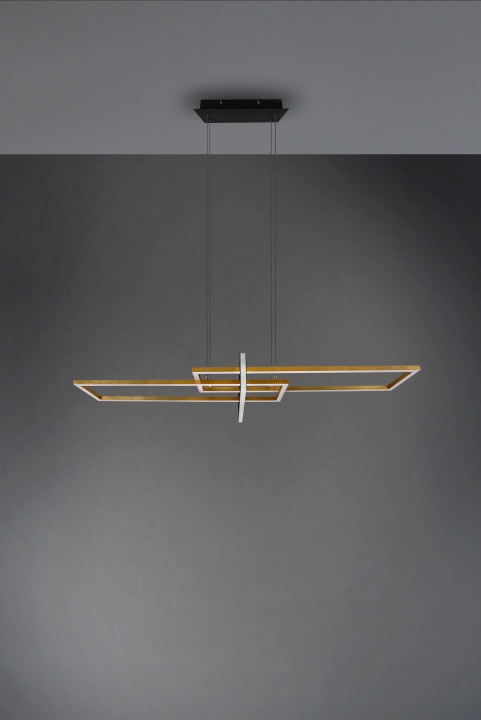 Trio LED-Pendelleuchte SALINAS in Messing matt