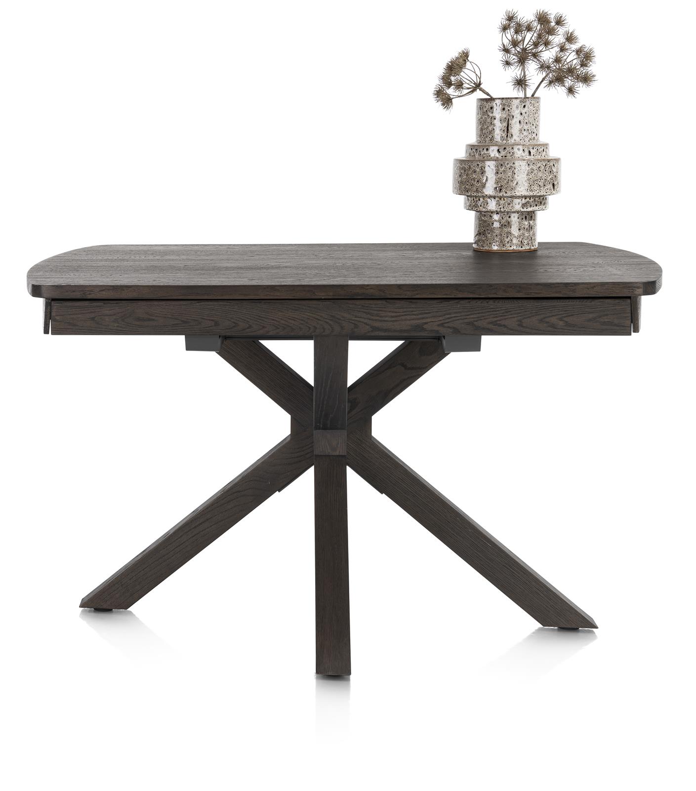 Henders & Hazel Ausziehtisch NYON ca. B100 H77 T140 cm in Eiche furniert Basalt