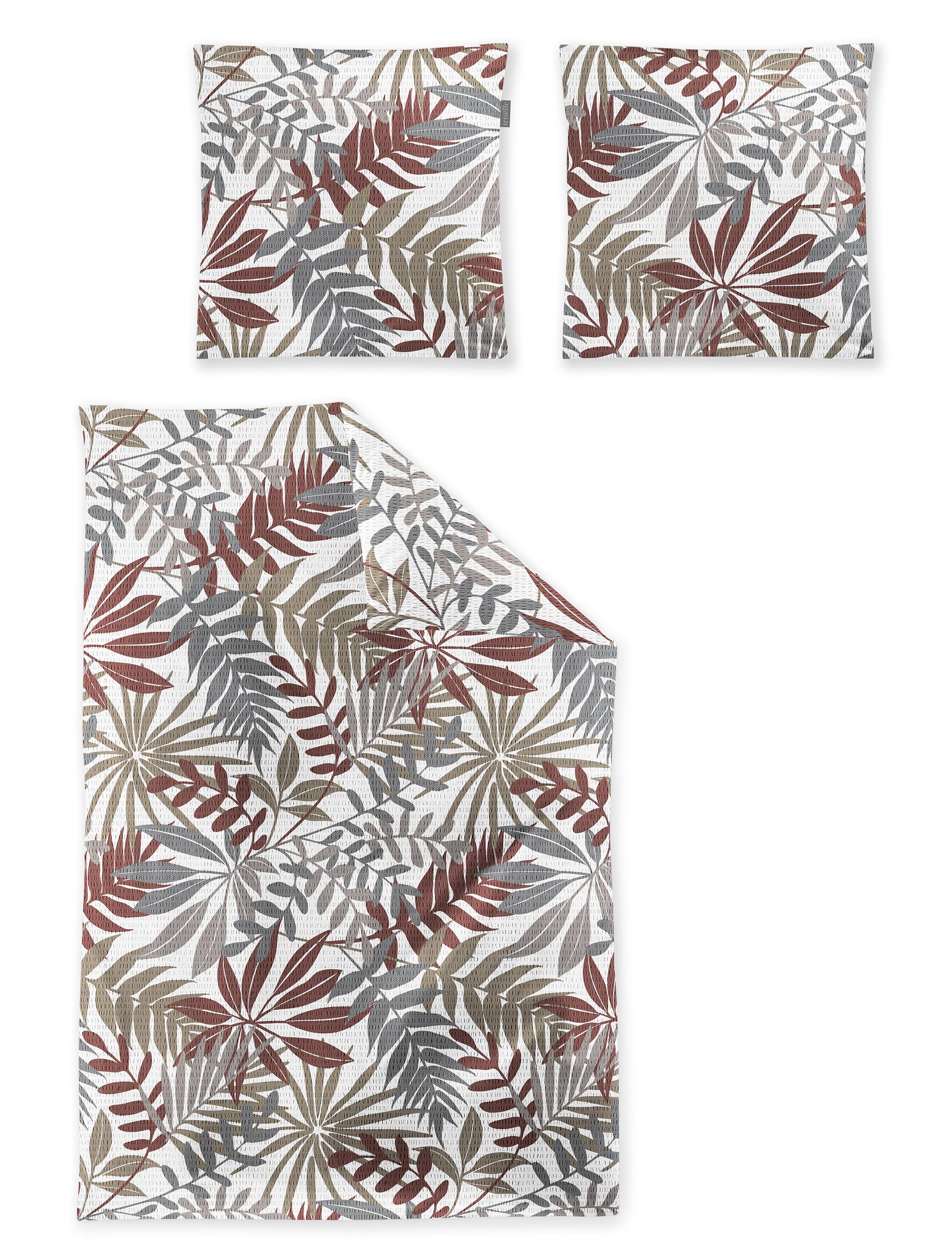 Irisette Seersucker Bettwäsche EASY ca. 155x220cm in Farbe rot