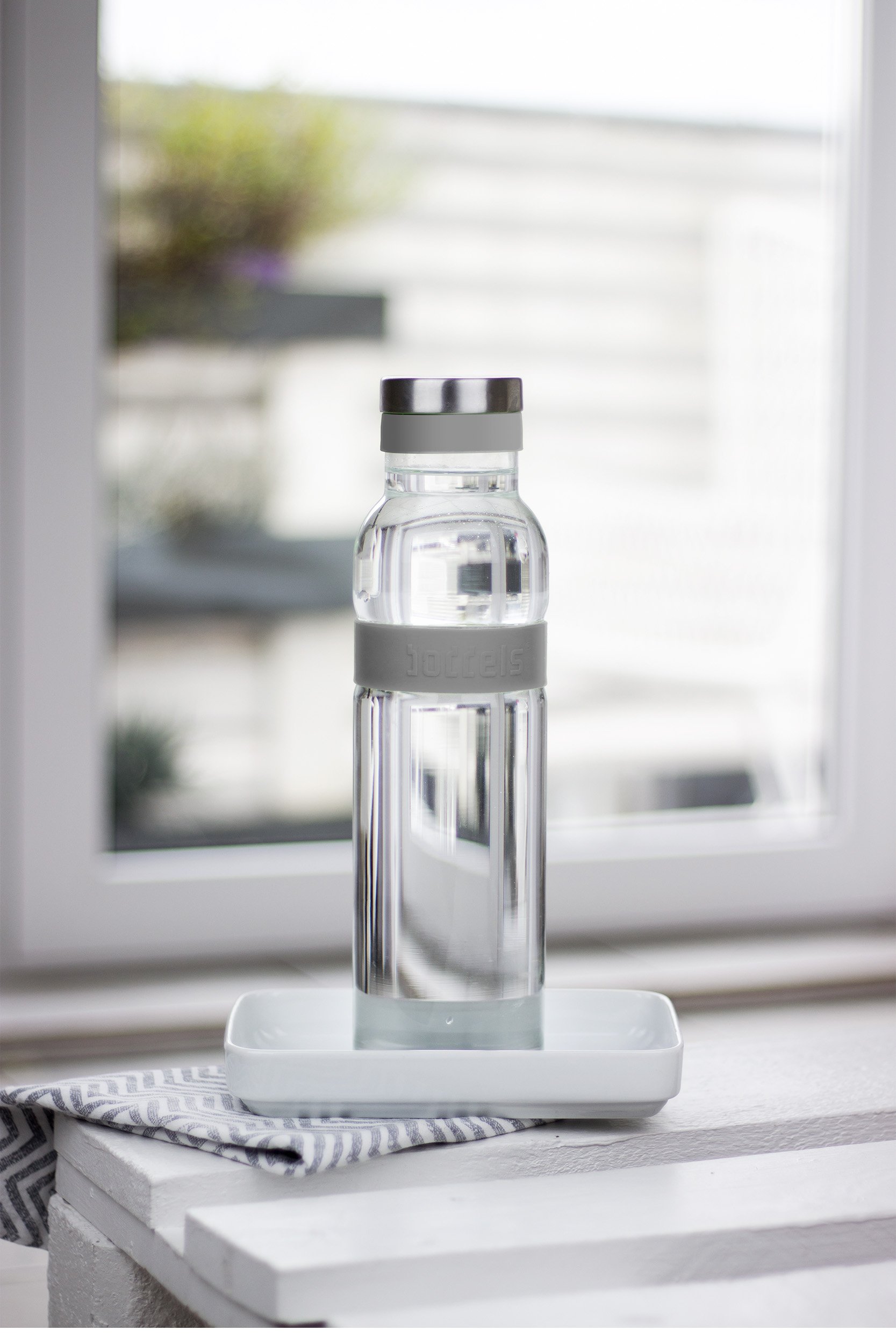 boddels Glaskaraffe Sund 1100ml in Hellgrau