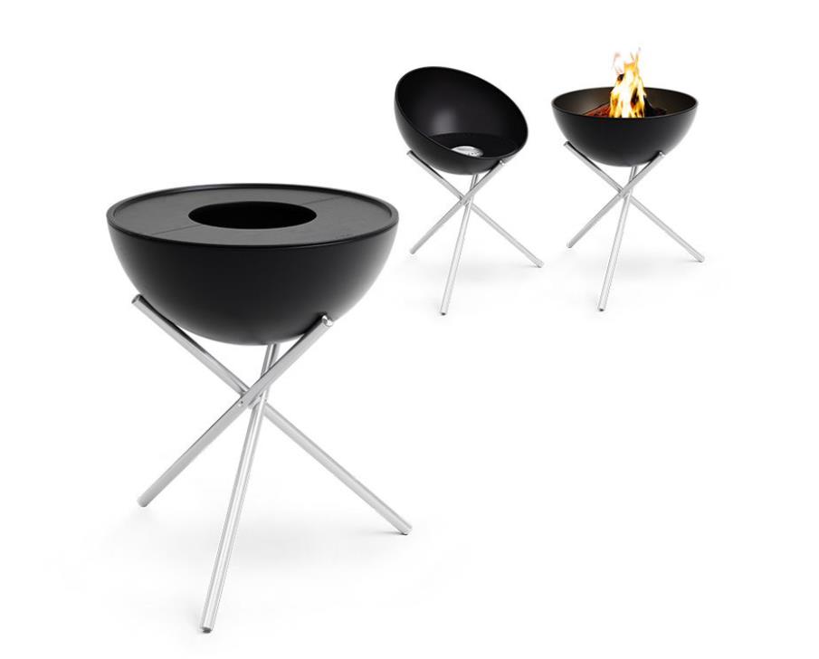 Plancha-Grillset hoch BOWL 57 in Durchm. 57cm, H74cm Plancha-Grillset hoch BOWL 57 in Durchm. 57cm, H74cm, Feuerstelle, Feuerkorb, Camping, Feuerstelle Stand, Feuerkorb Stand