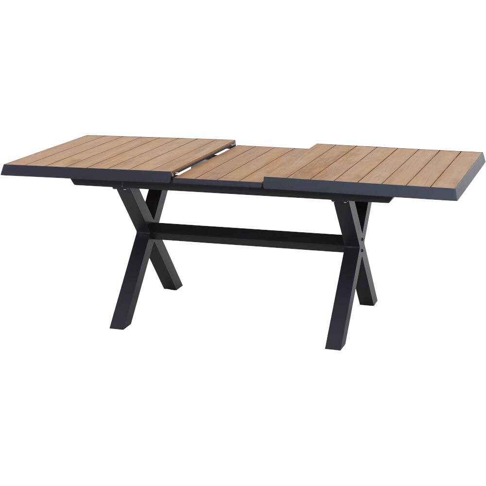 Gautzsch Ausziehtisch SINCRO ca. 163(200)x93cm in Teakholz FSC/anthrazit