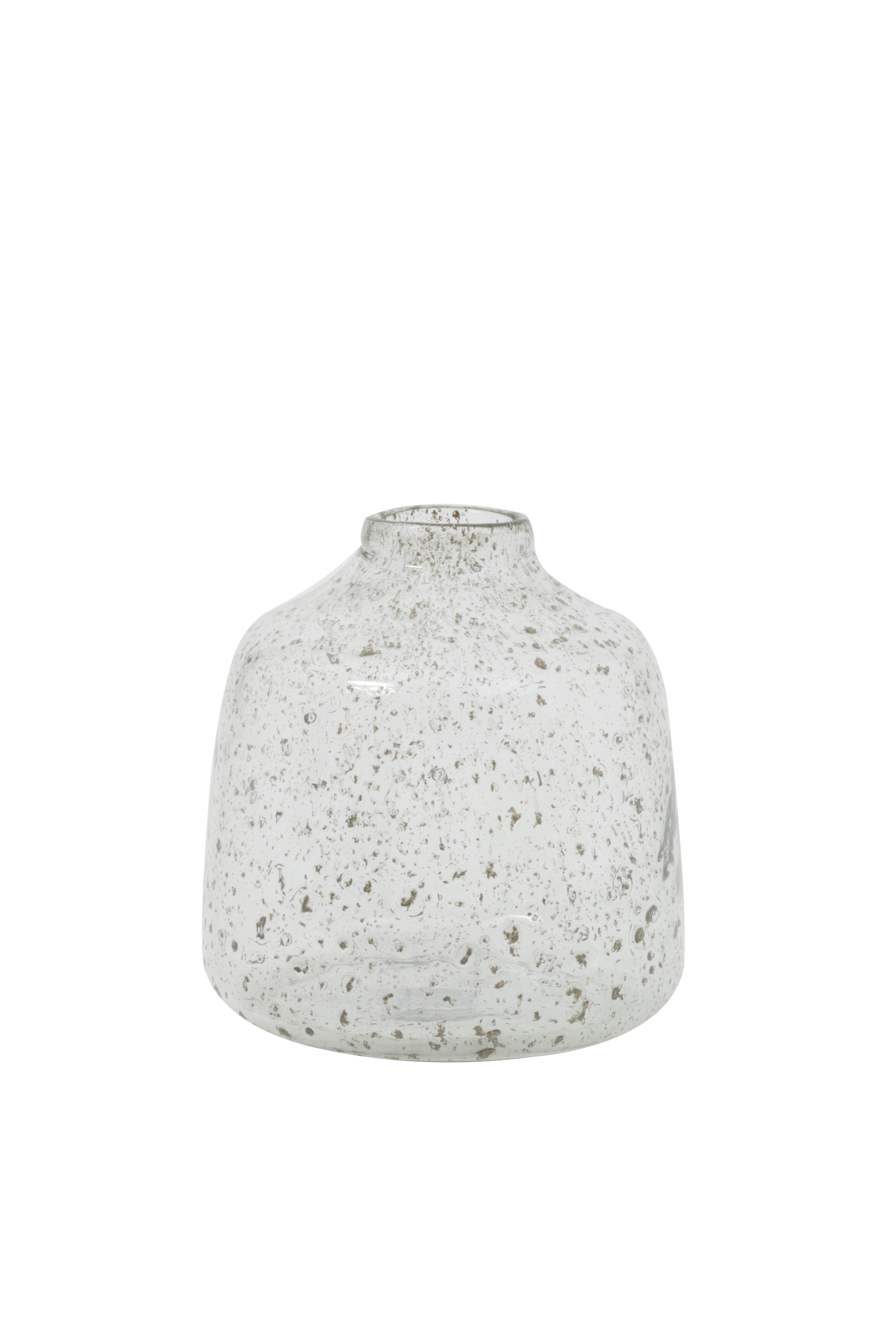 Light & Living Vase DEONI in Glas Steinschlag Klar