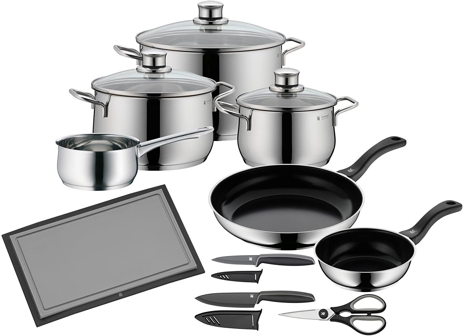 WMF Kochtopf-Set Diadem Plus 10-teilig in Cromargan/Edelstahl 18/10