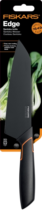 Fiskars Santoku-Messer EDGE 17cm in Farbe Black/Orange