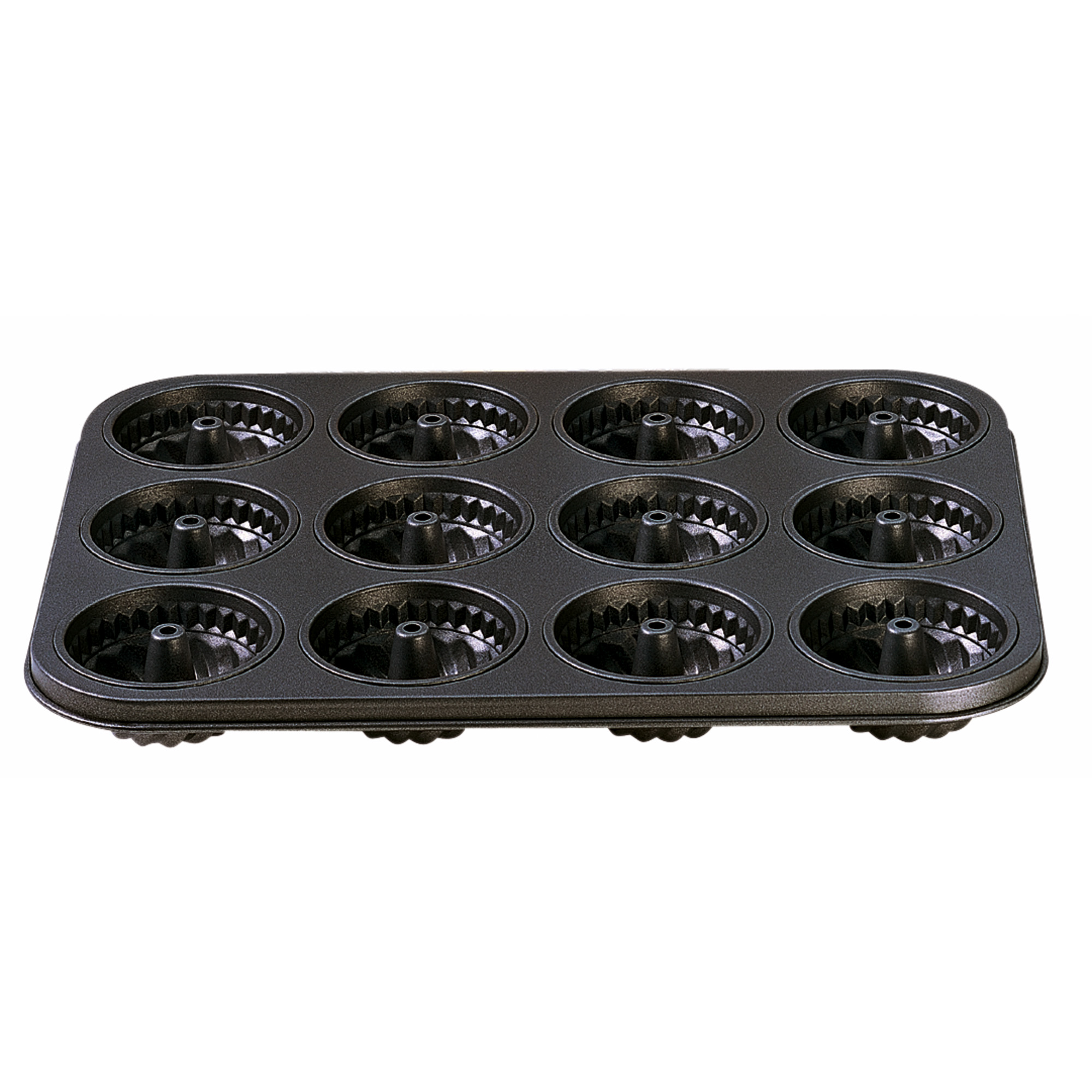 Kaiser 12er Gugelhupf Muffinbackform in schwarz Kaiser 12er Gugelhupf Muffinbackform in schwarz