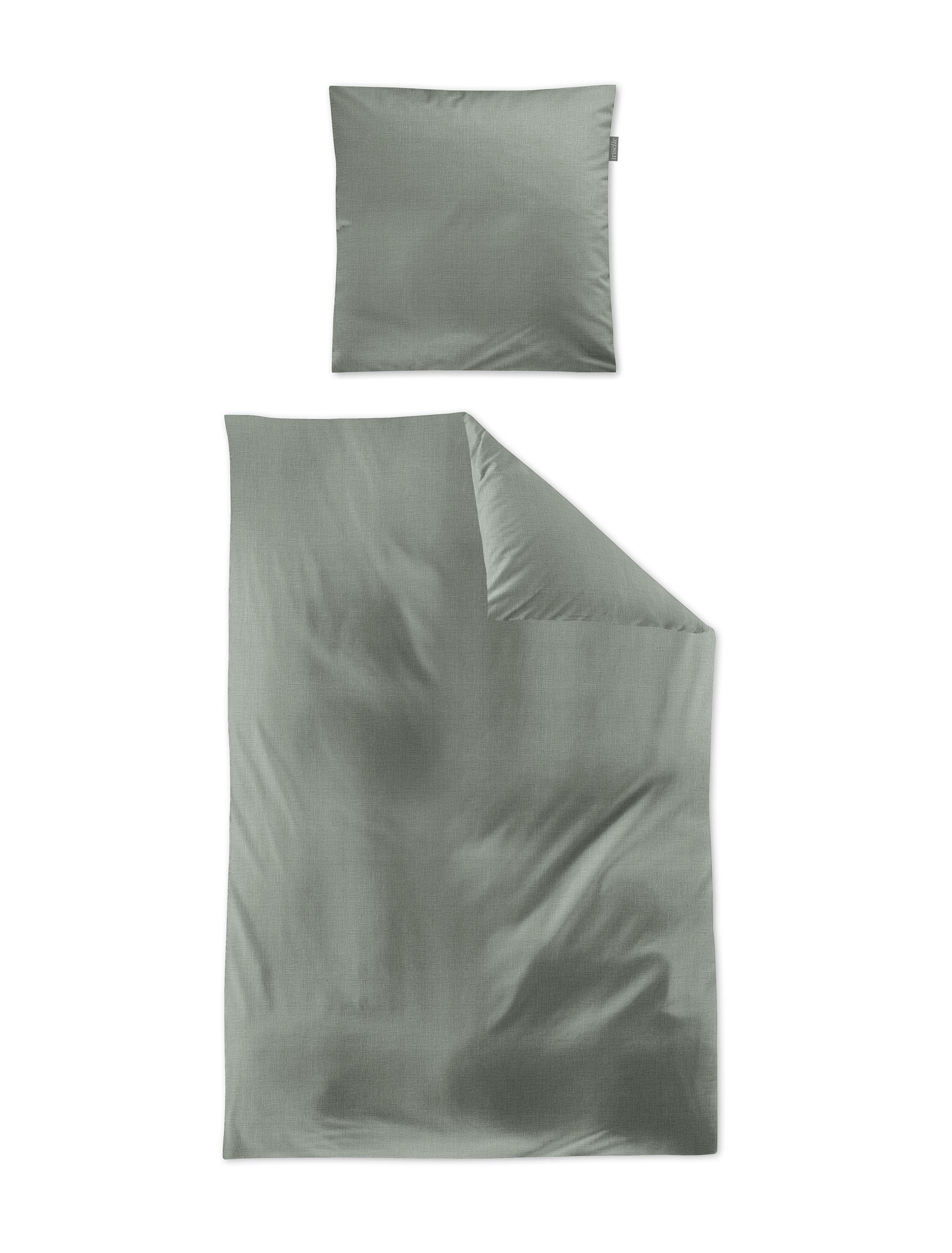 Irisette Tencel-Satin Bettwäsche LOTUS ca. 155x220cm in Farbe salbei
